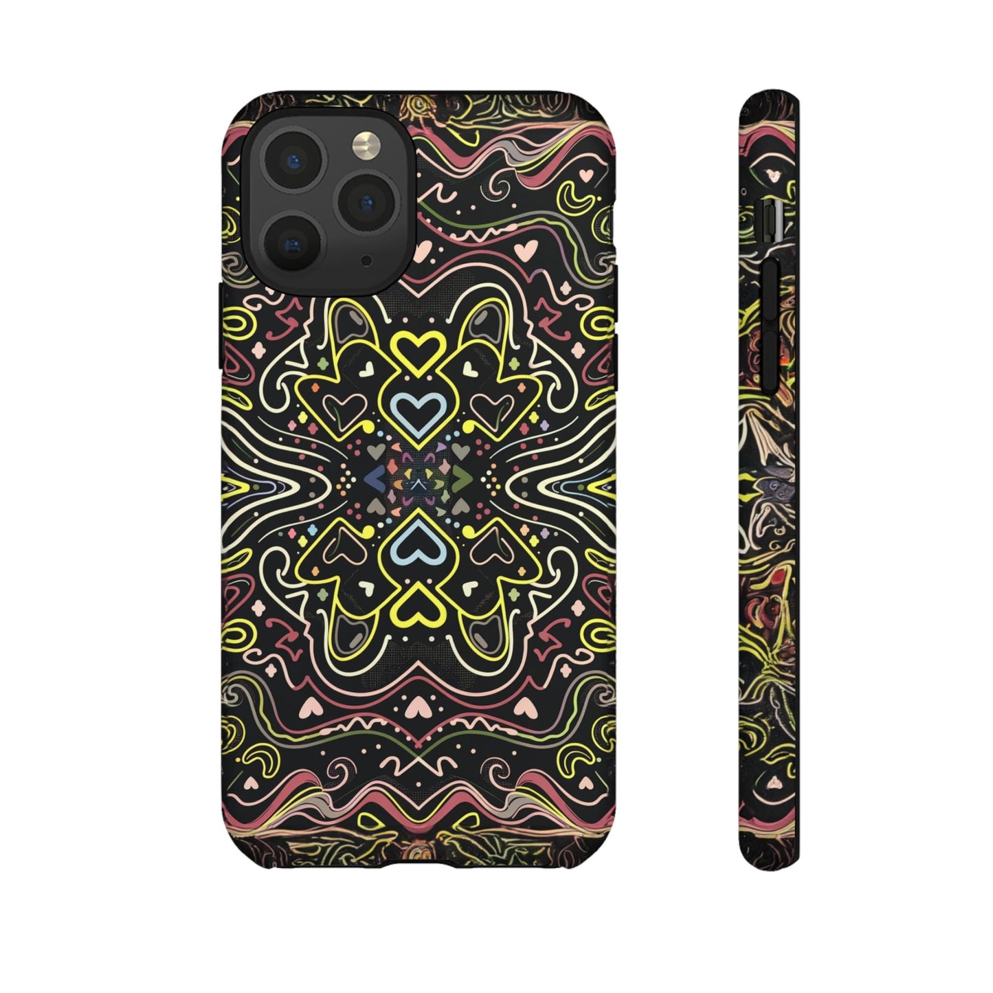 iphone case Neon Heart Pattern iPhone 11 Pro