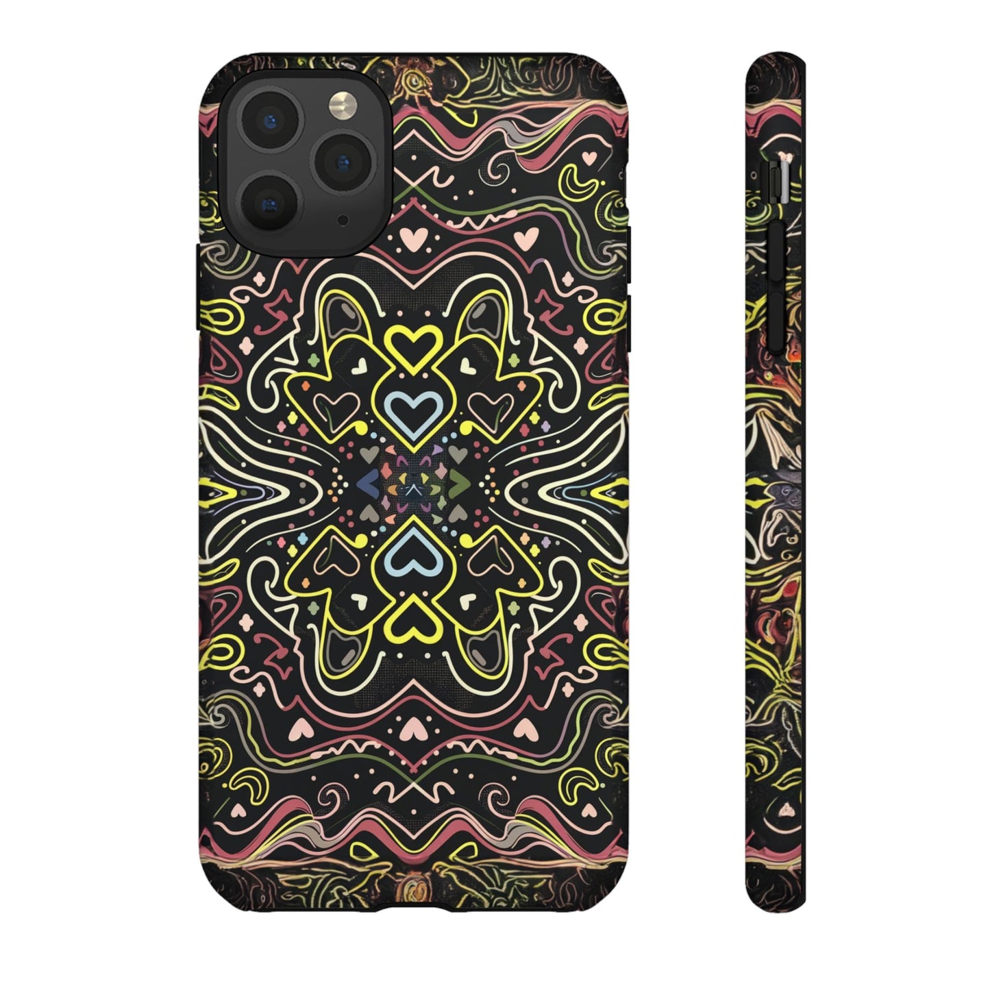 iphone case Neon Heart Pattern iPhone 11 Pro Max
