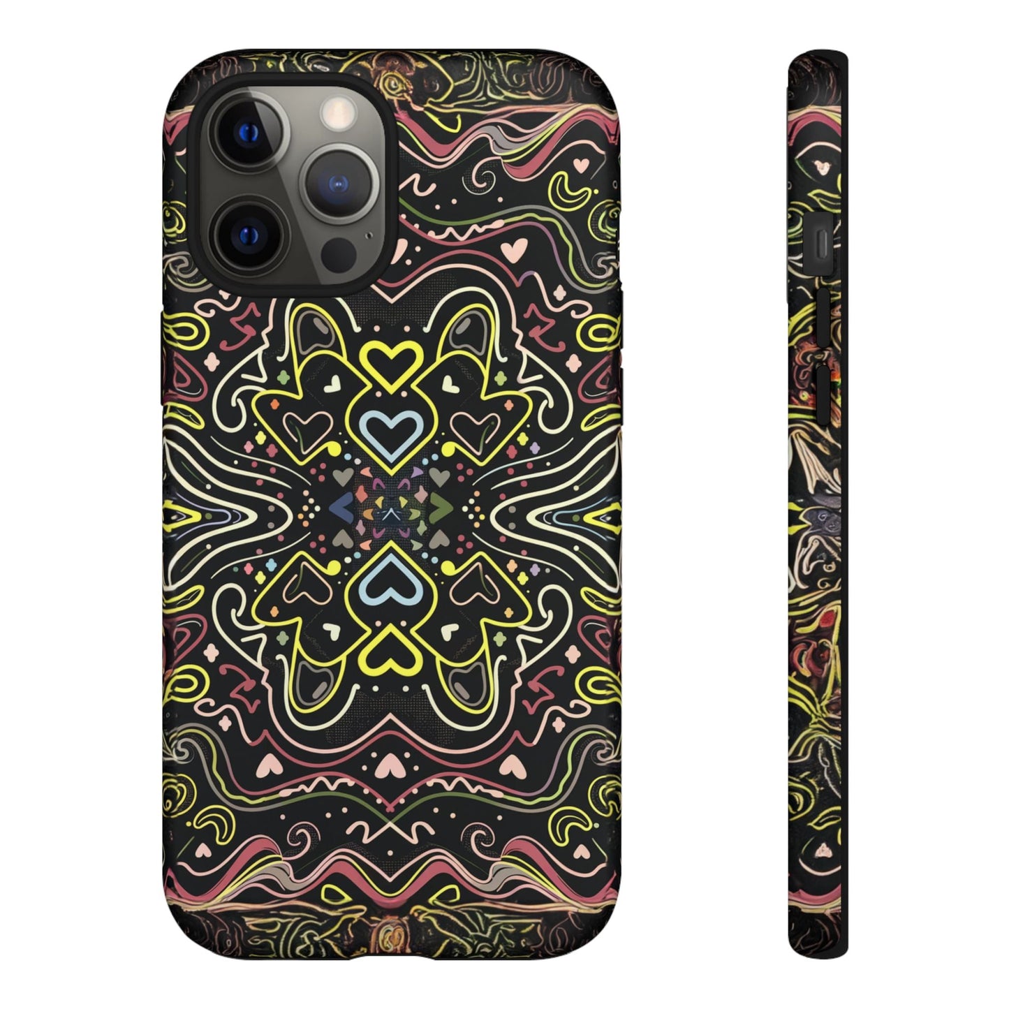 iphone case Neon Heart Pattern iPhone 12 Pro Max