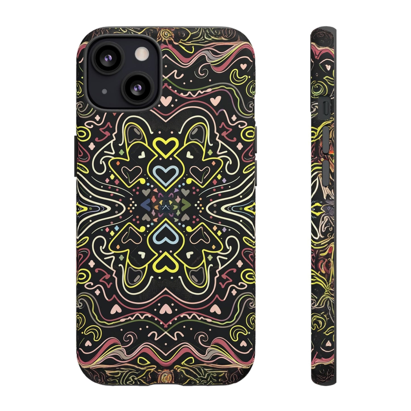 iphone case Neon Heart Pattern iPhone 13
