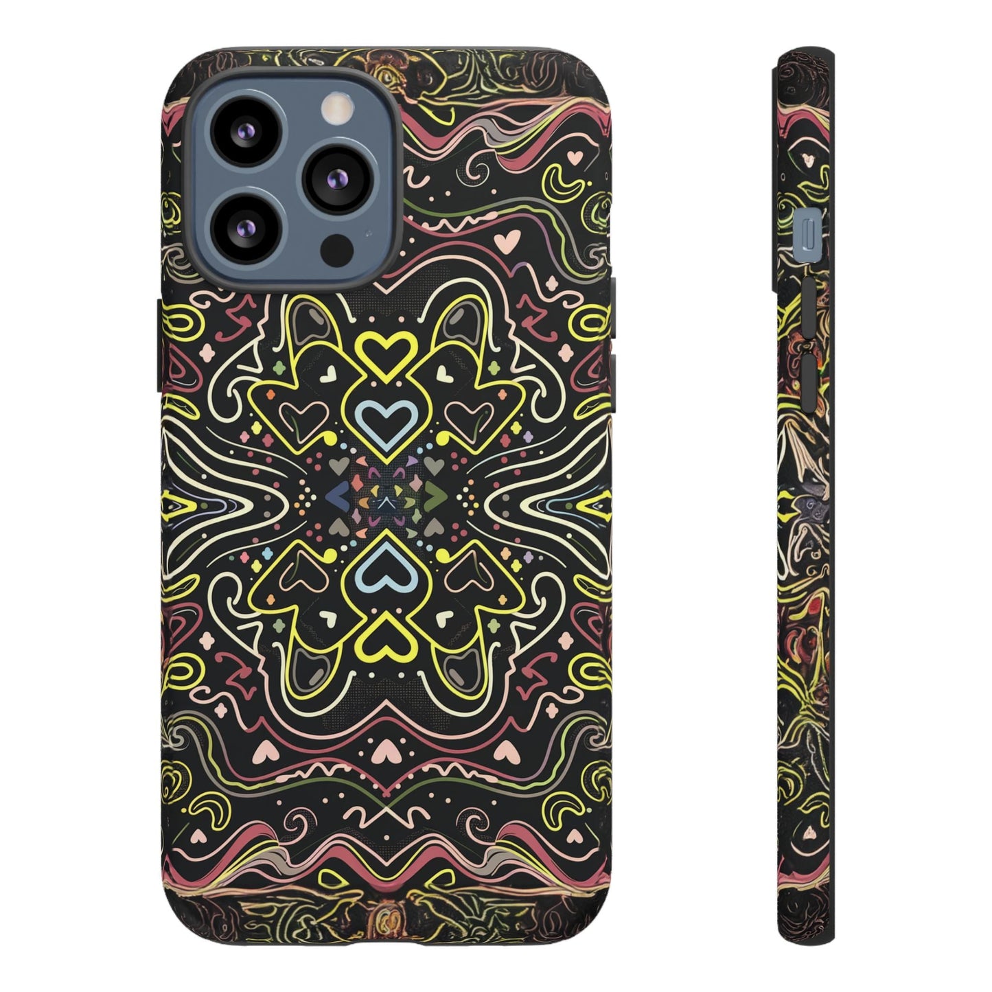 iphone case Neon Heart Pattern iPhone 13 Pro Max