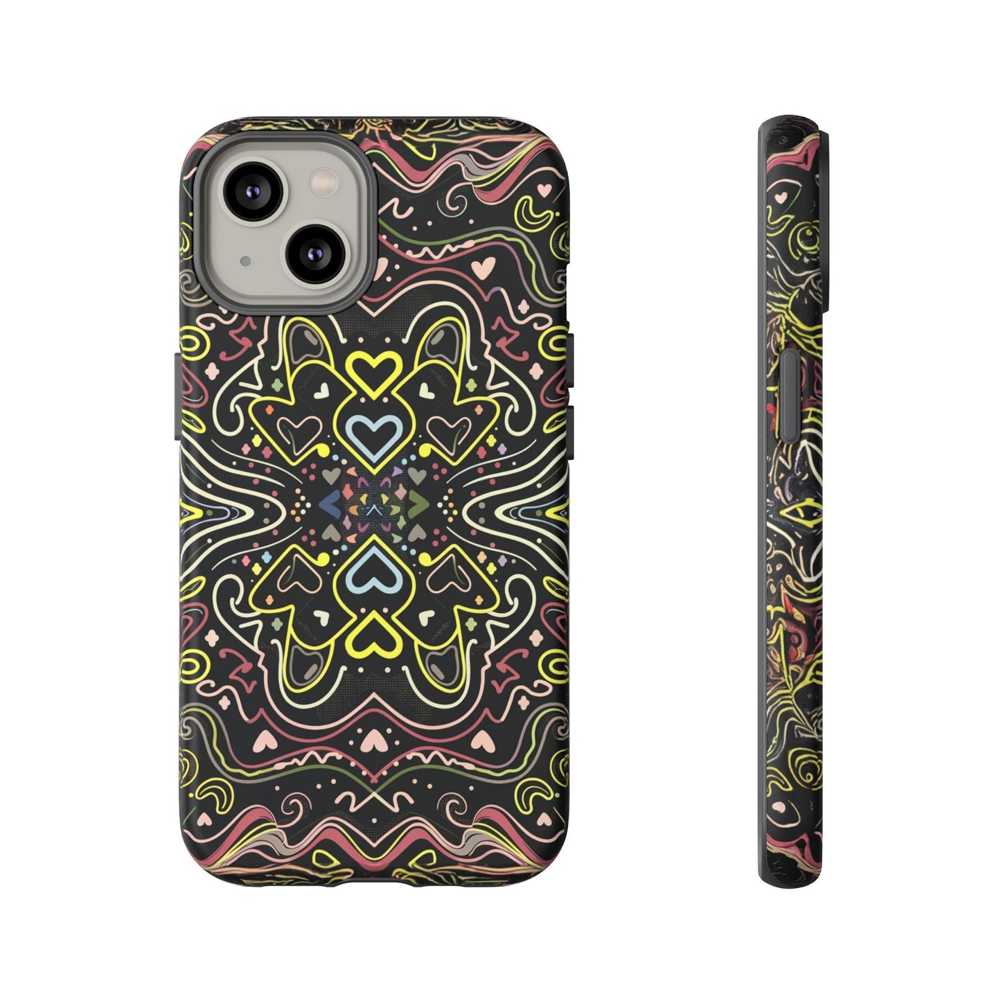 iphone case Neon Heart Pattern iPhone 14