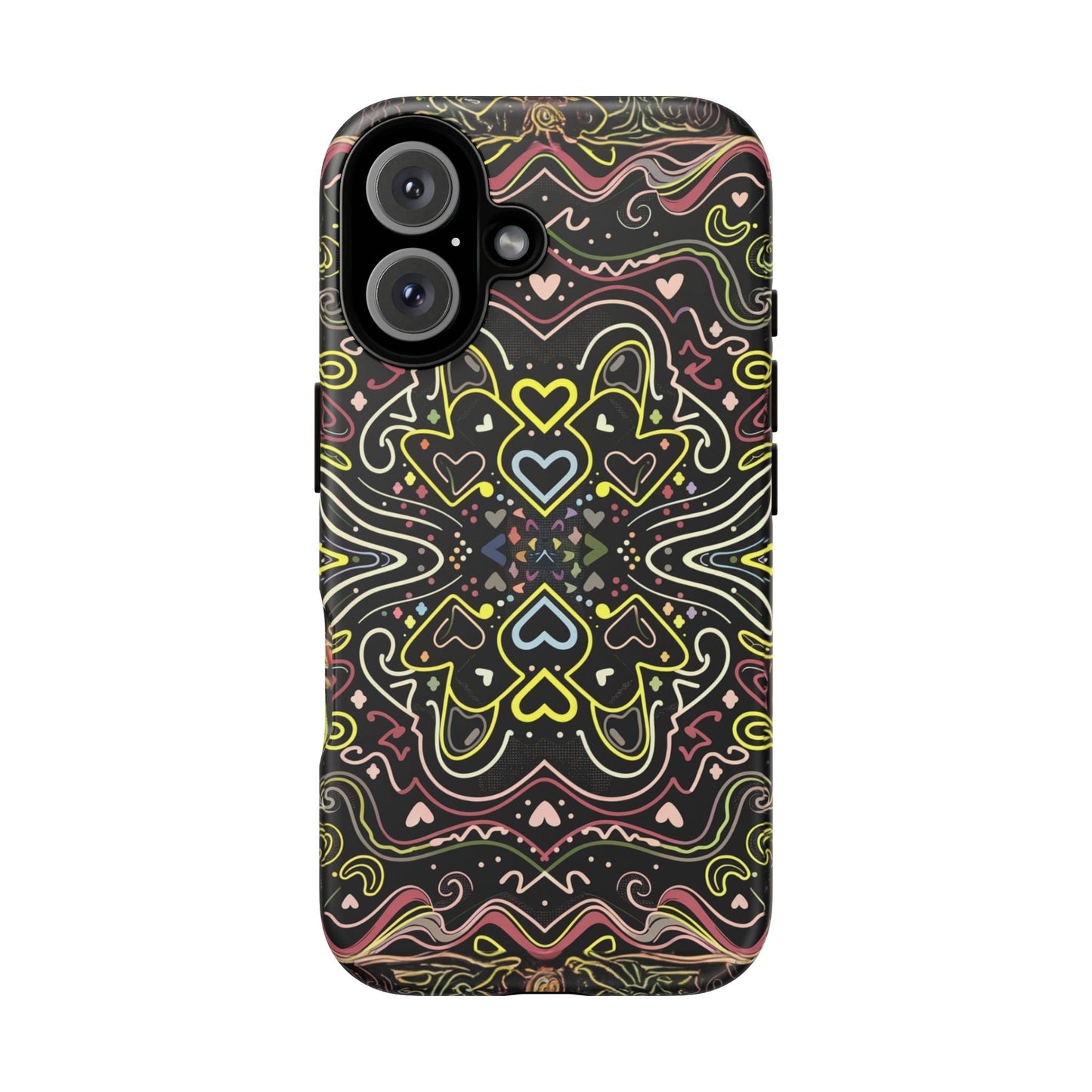iphone case Neon Heart Pattern iPhone 16