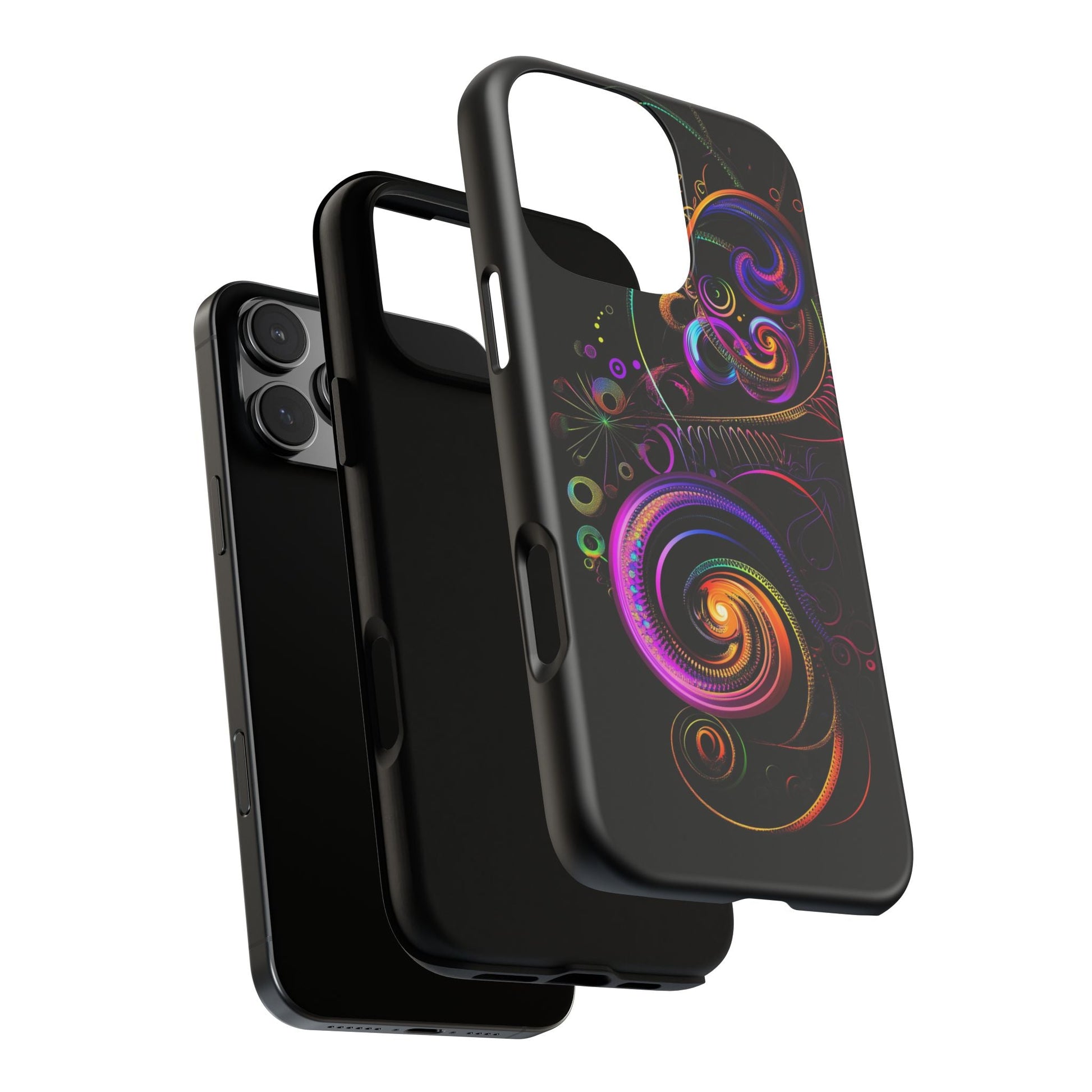 iphone case Neon Spiral Galaxy