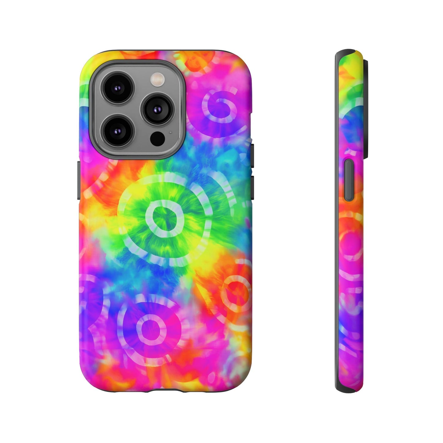 iphone case Neon Tie-Dye Rings iPhone 14 Pro