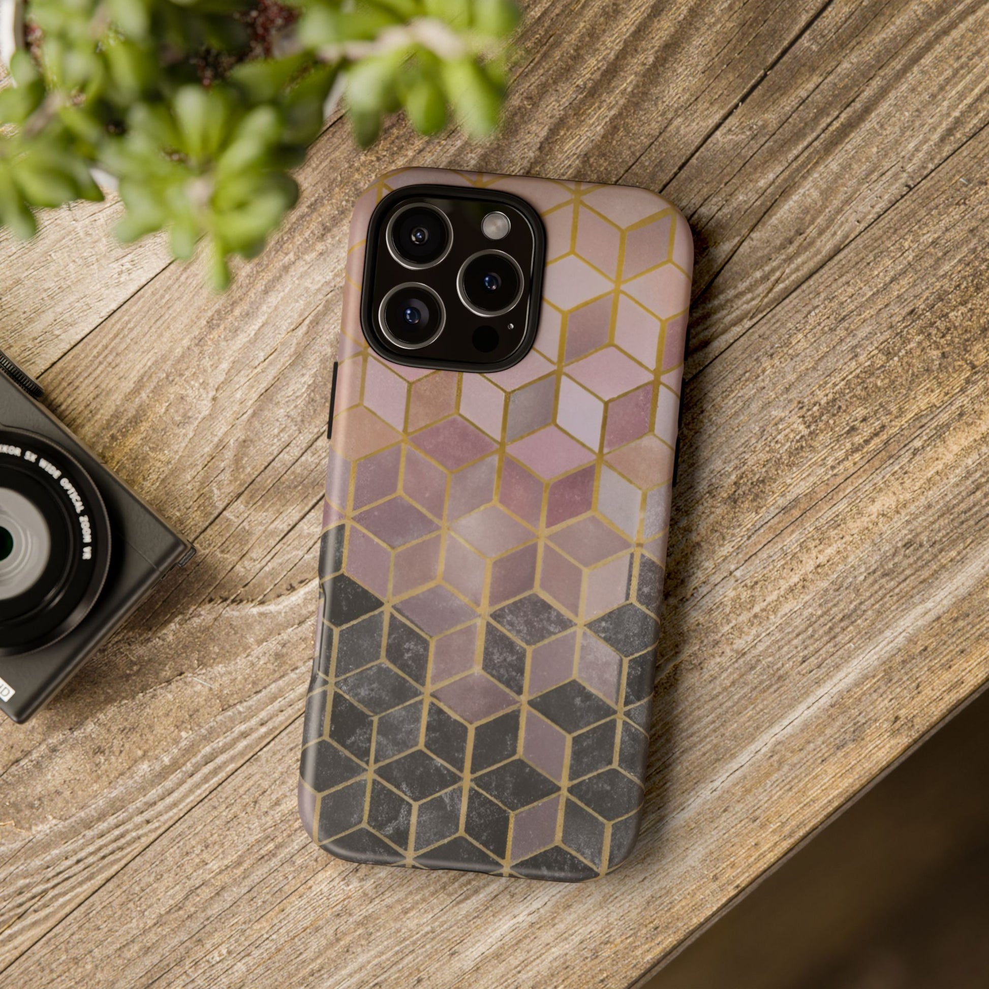 iphone case Noir Marble Cubes