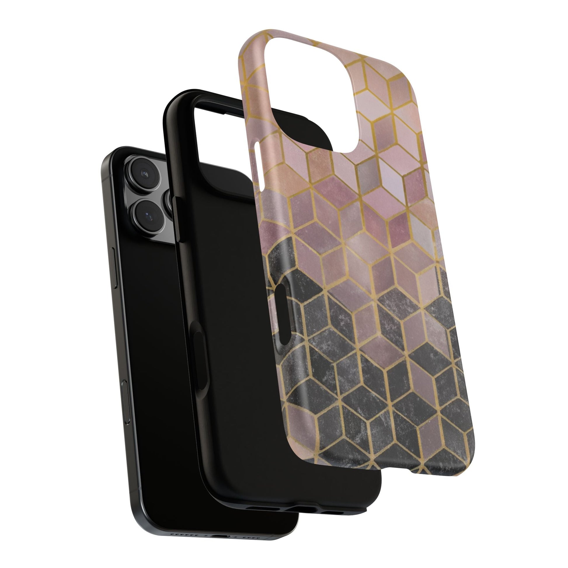 iphone case Noir Marble Cubes