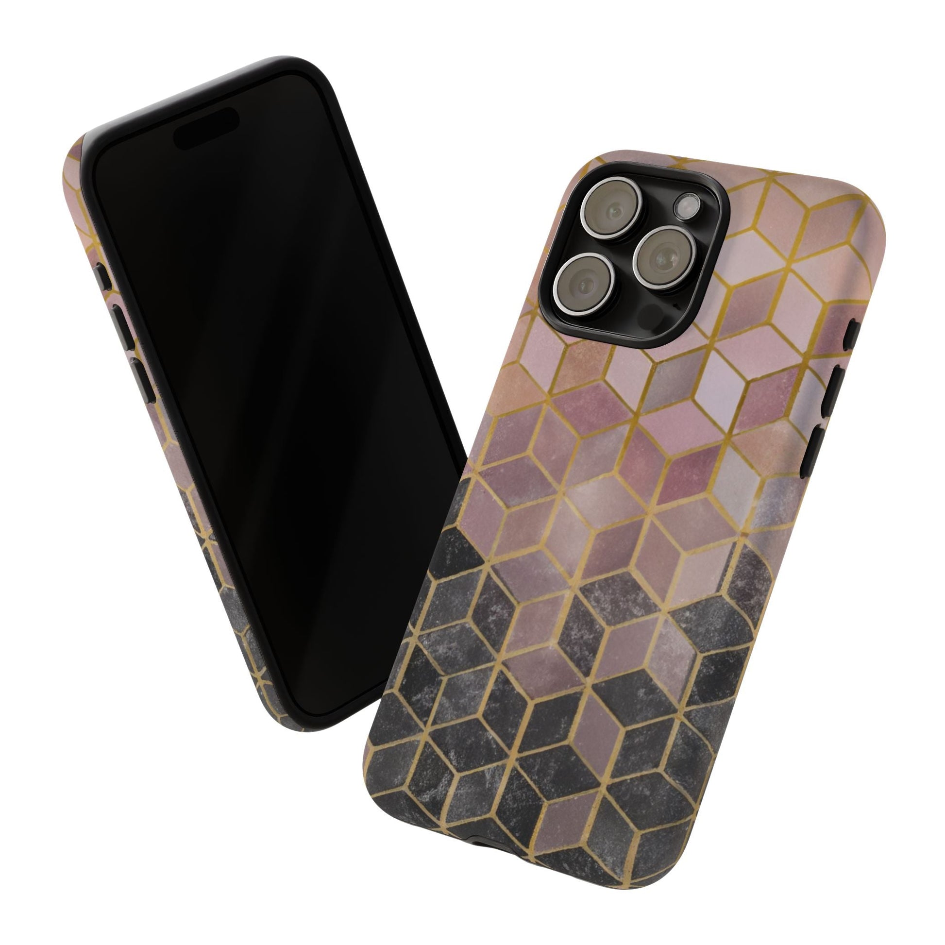 iphone case Noir Marble Cubes