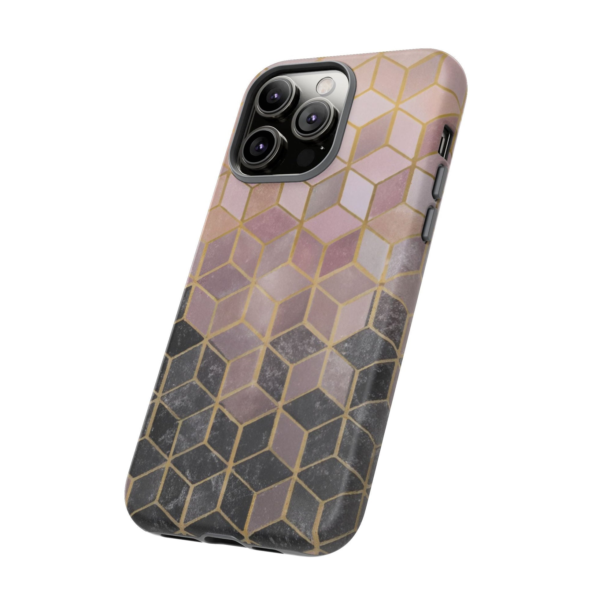 iphone case Noir Marble Cubes