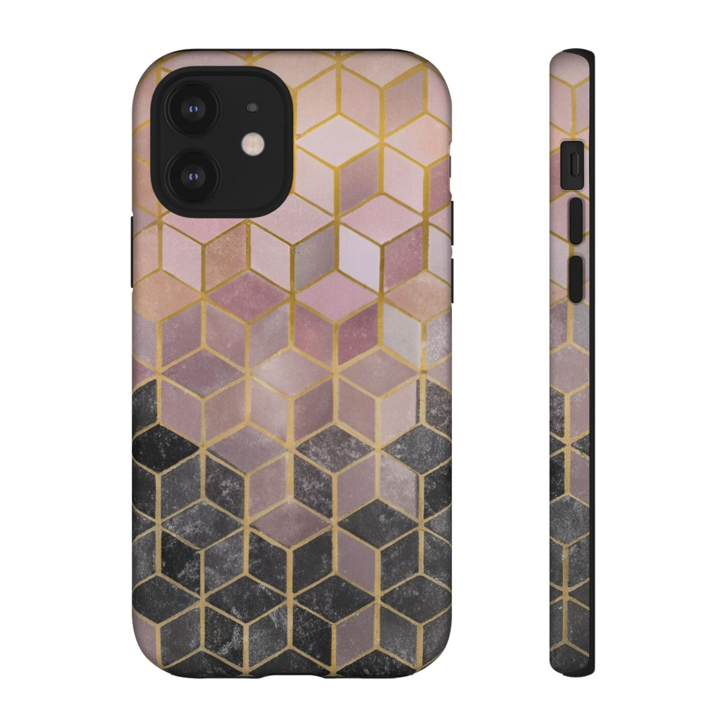 iphone case Noir Marble Cubes iPhone 12