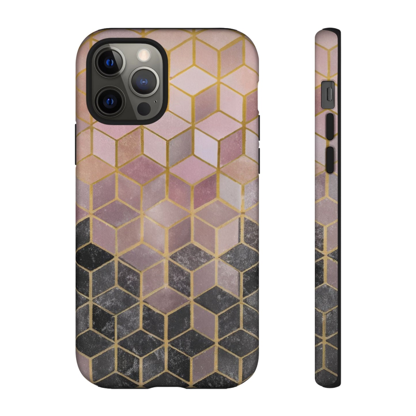 iphone case Noir Marble Cubes iPhone 12 Pro