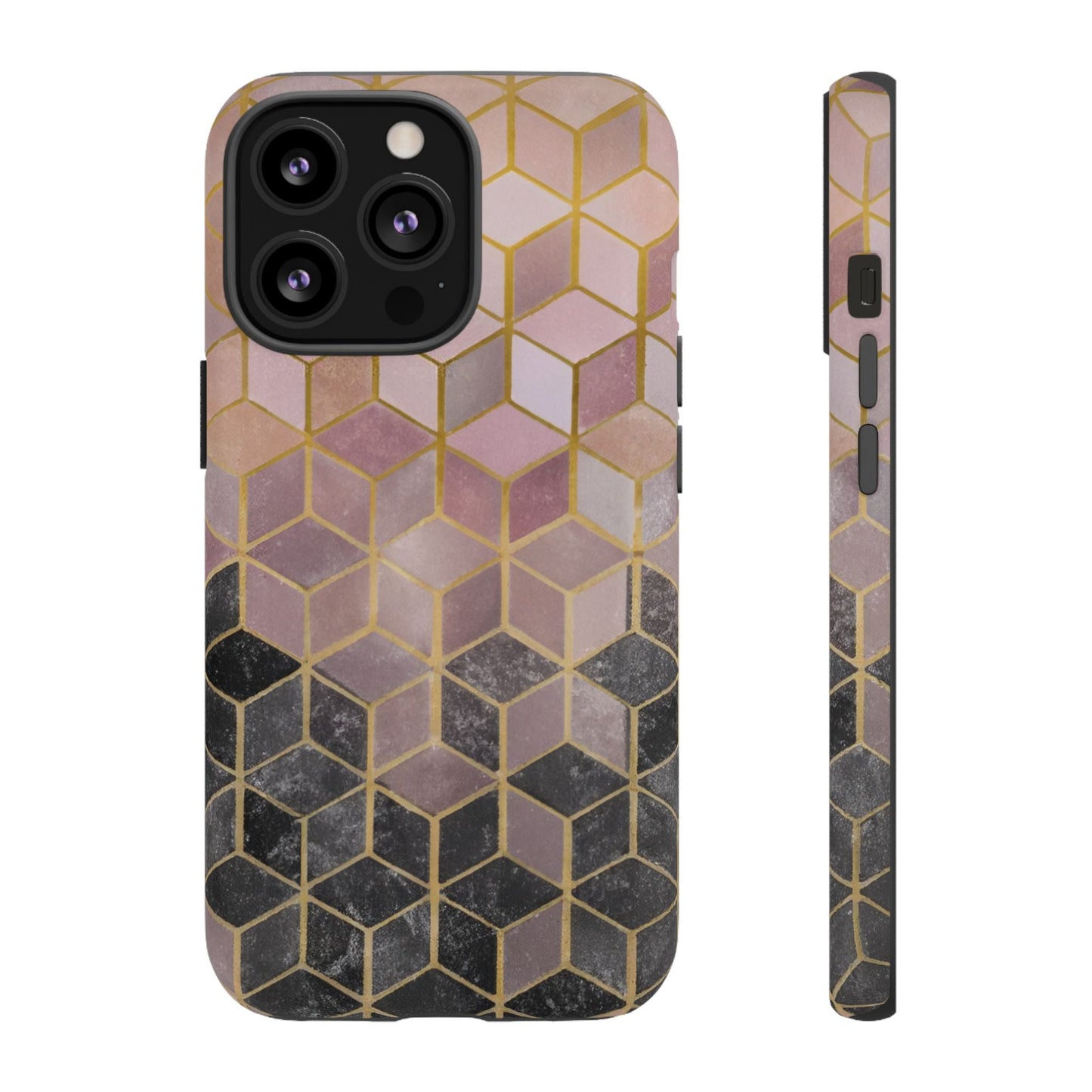 iphone case Noir Marble Cubes iPhone 13 Pro