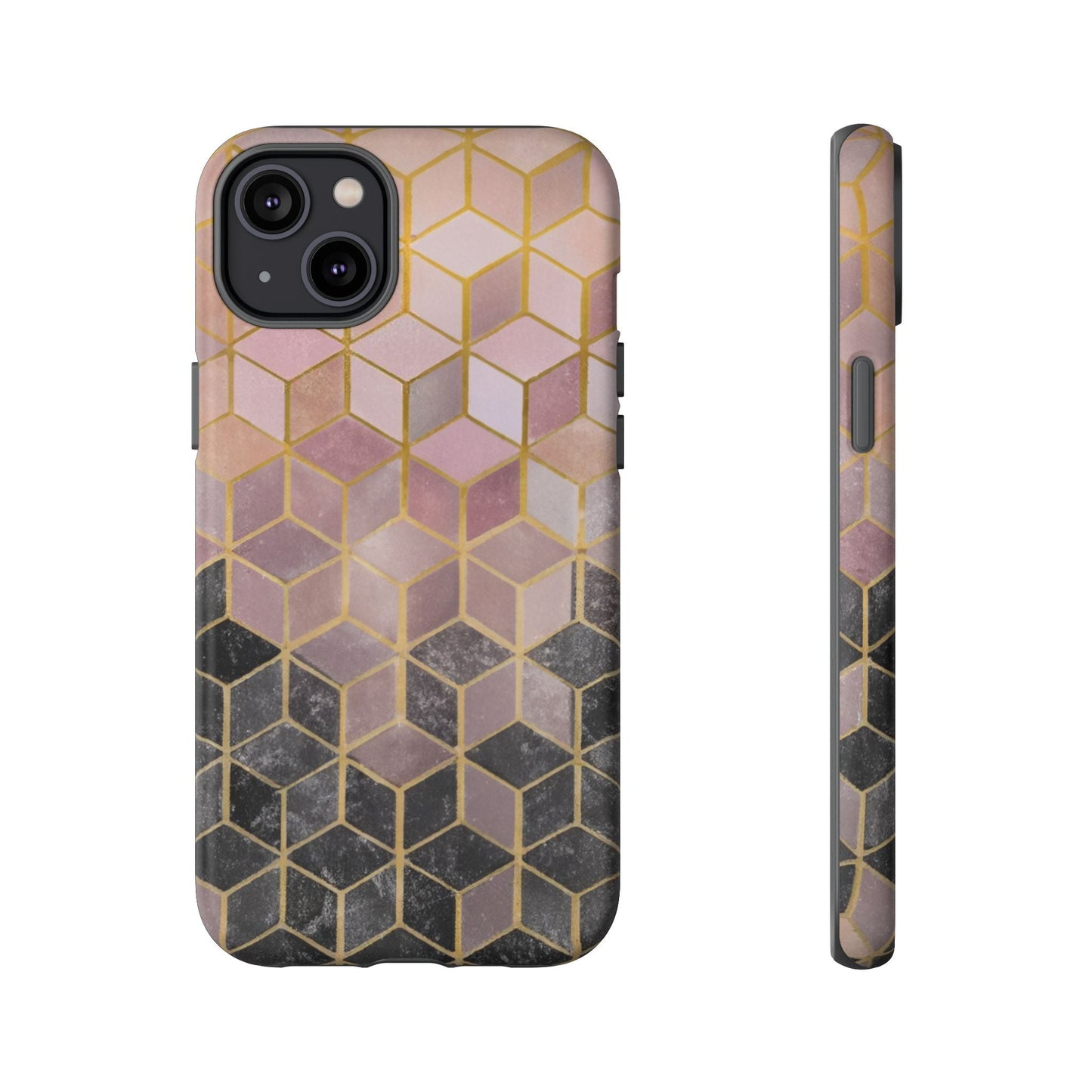 iphone case Noir Marble Cubes iPhone 14 Plus