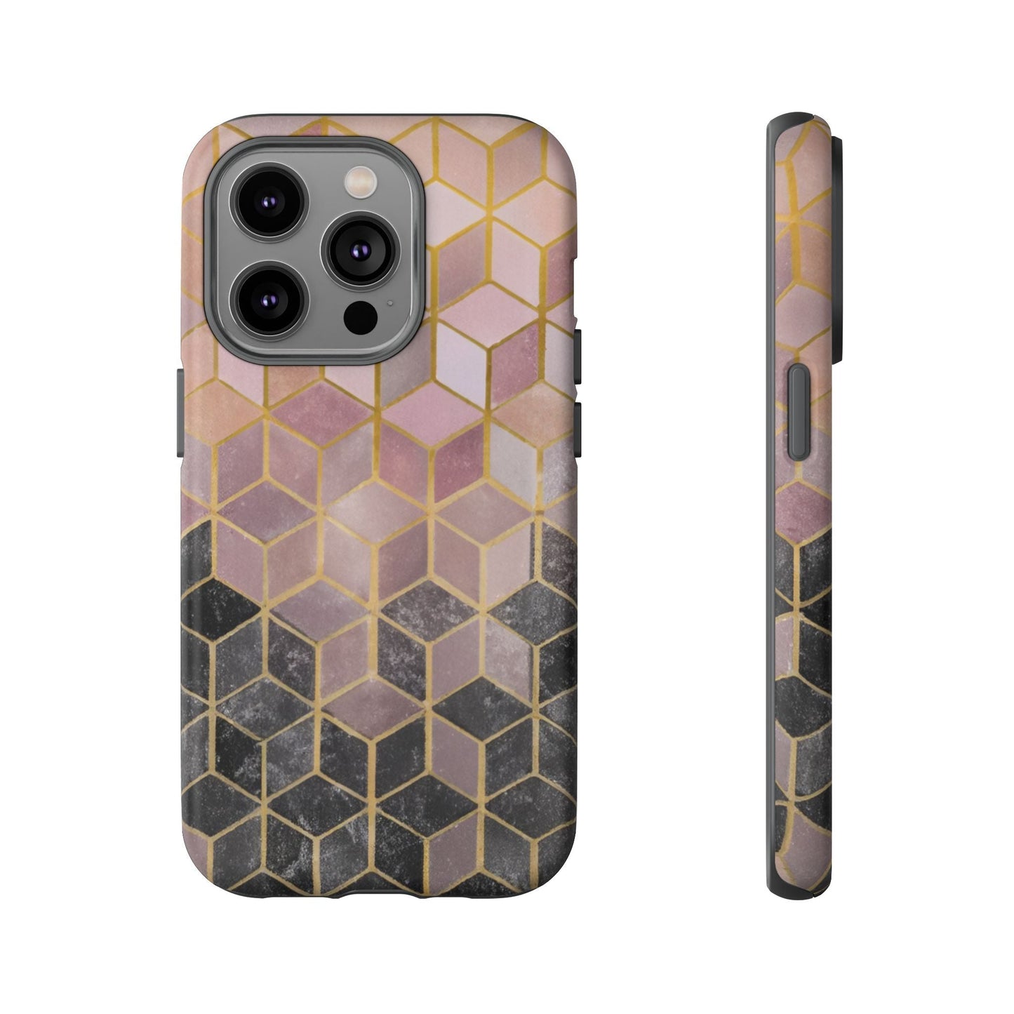iphone case Noir Marble Cubes iPhone 14 Pro