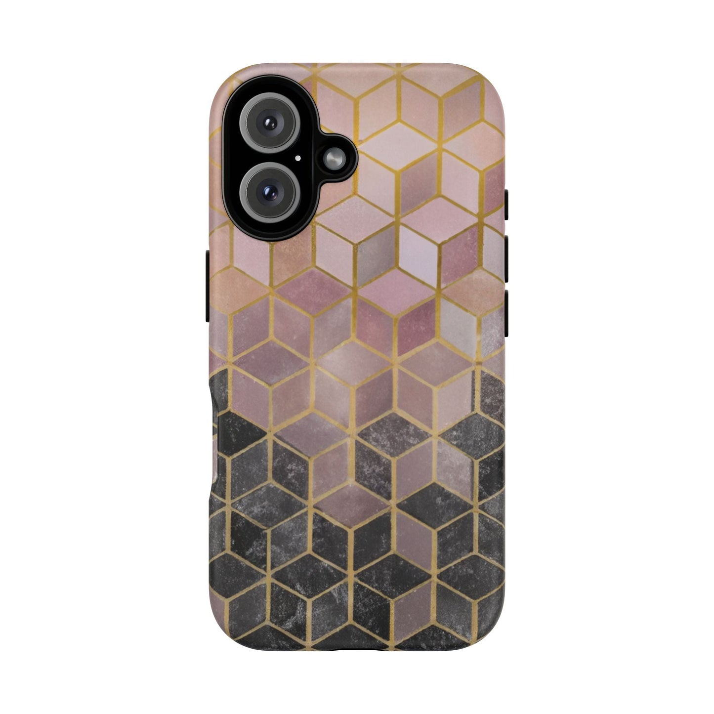 iphone case Noir Marble Cubes iPhone 16