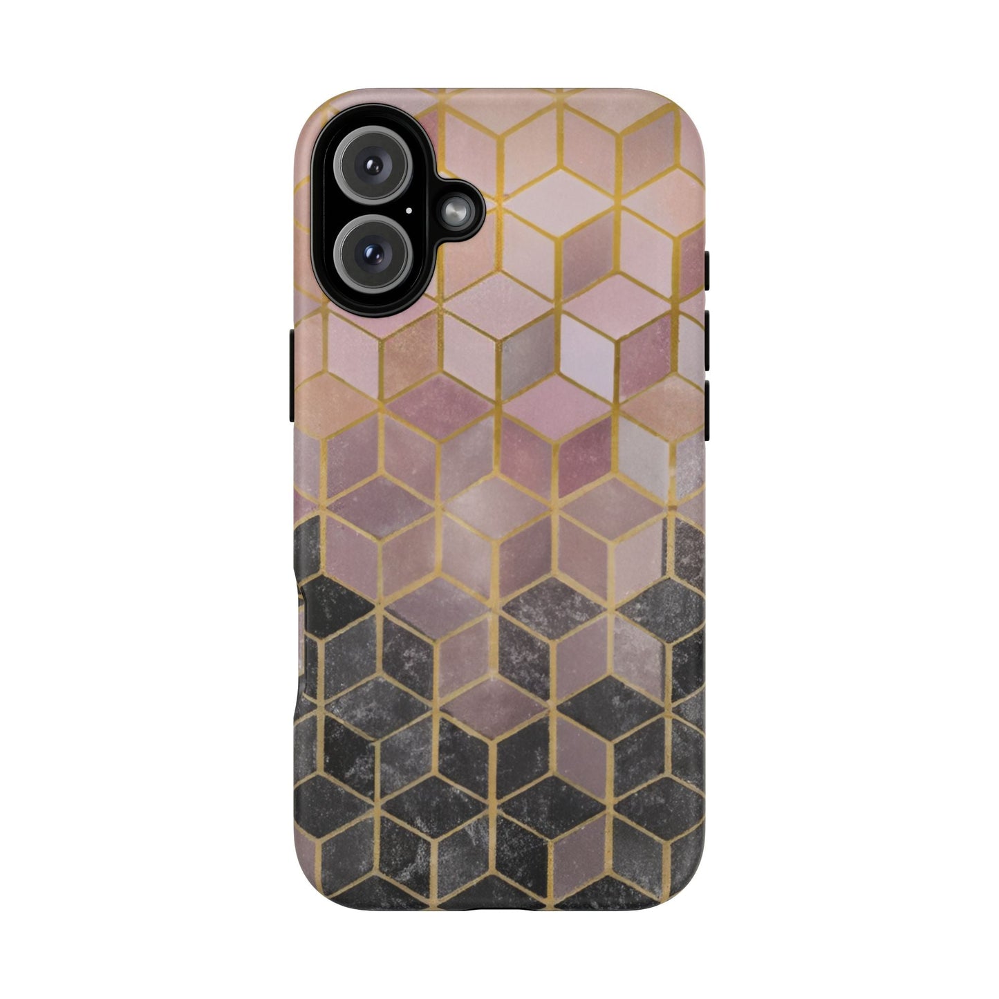 iphone case Noir Marble Cubes iPhone 16 Plus