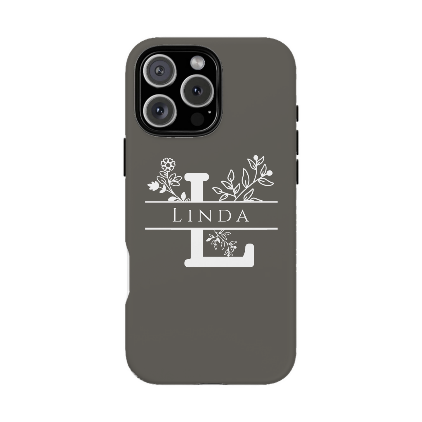 iphone case Pebble Path Floral Name & Initial