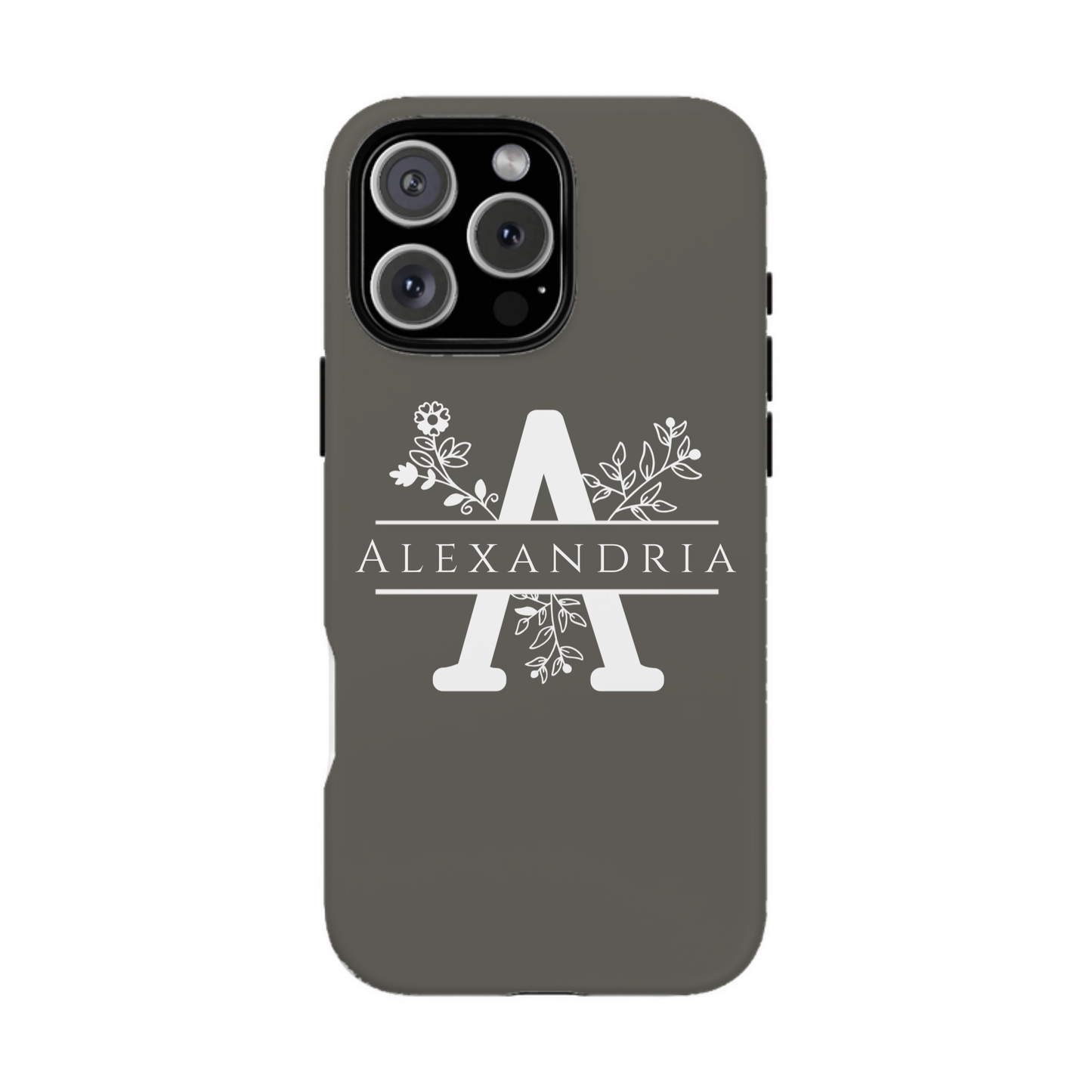 iphone case Pebble Path Floral Name & Initial