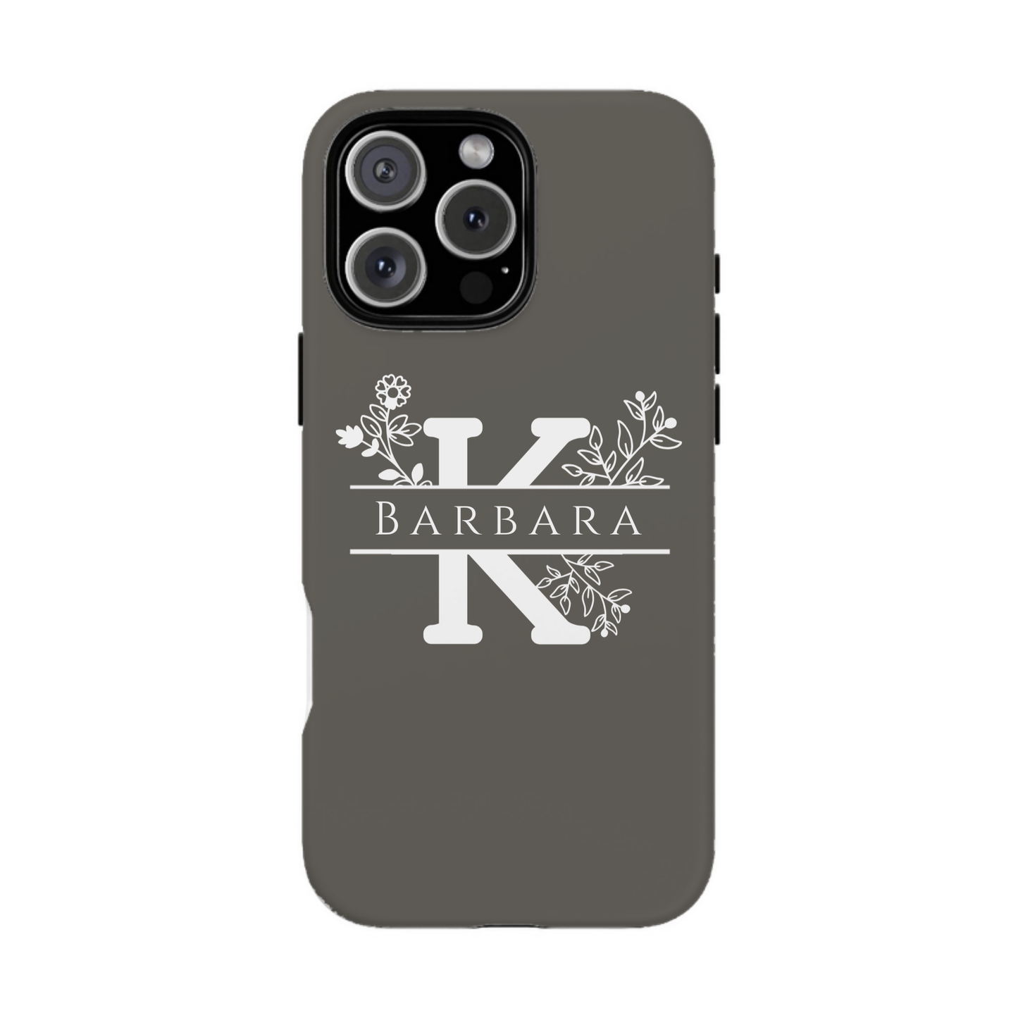 iphone case Pebble Path Floral Name & Initial