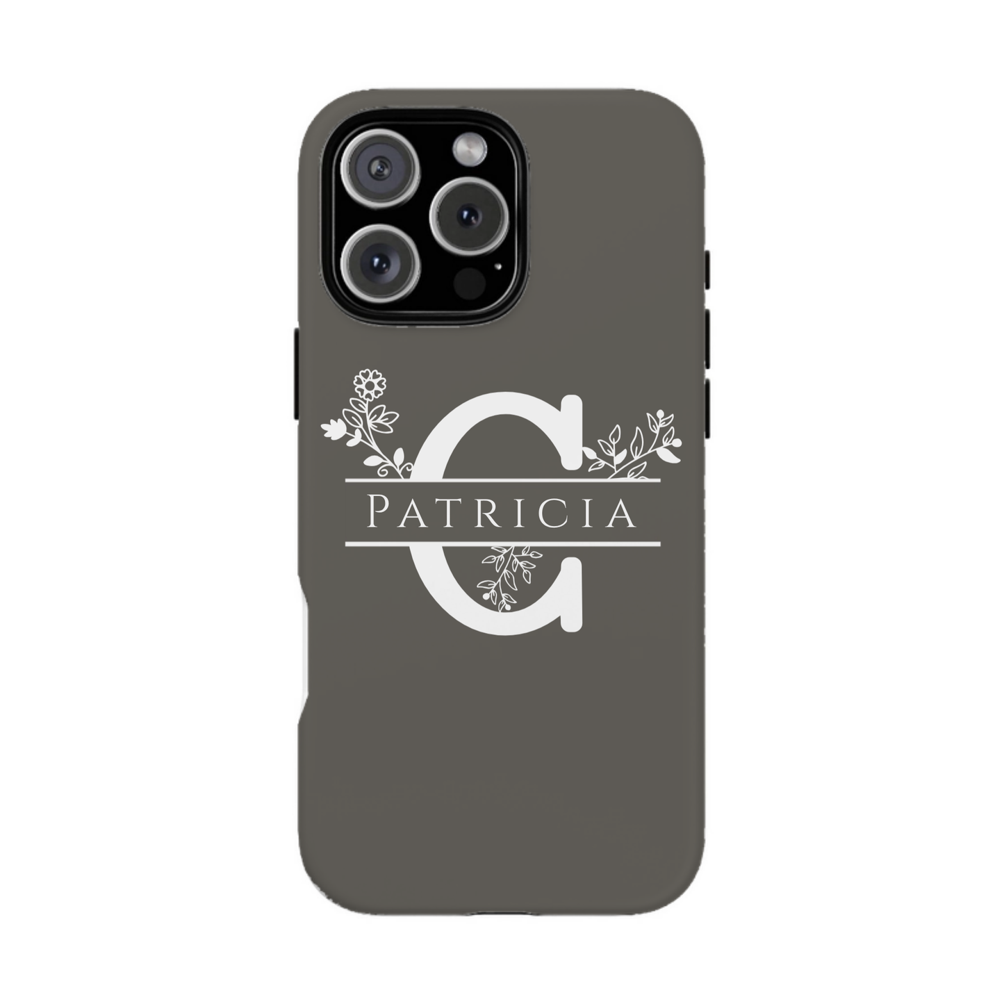 iphone case Pebble Path Floral Name & Initial