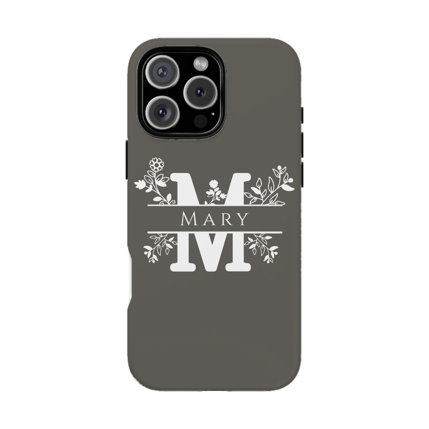 iphone case Pebble Path Floral Name & Initial