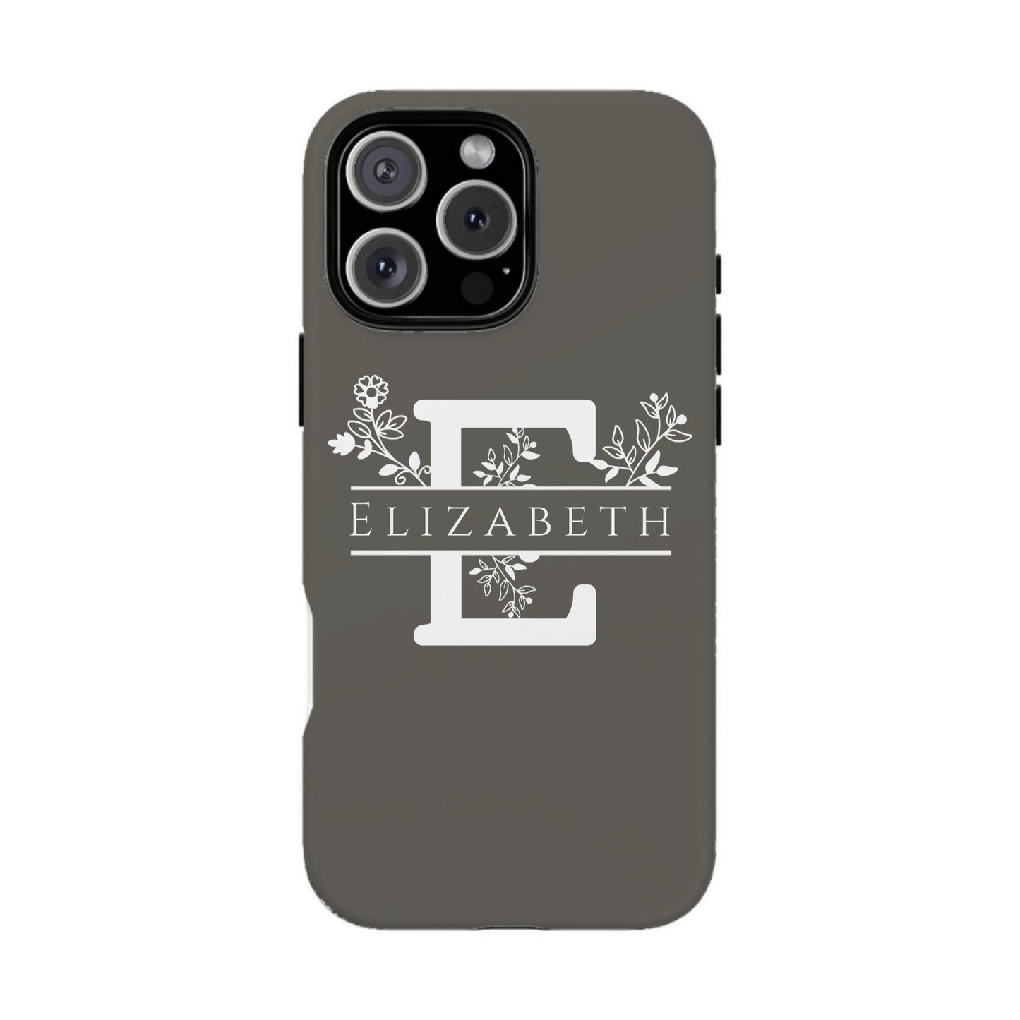 iphone case Pebble Path Floral Name & Initial