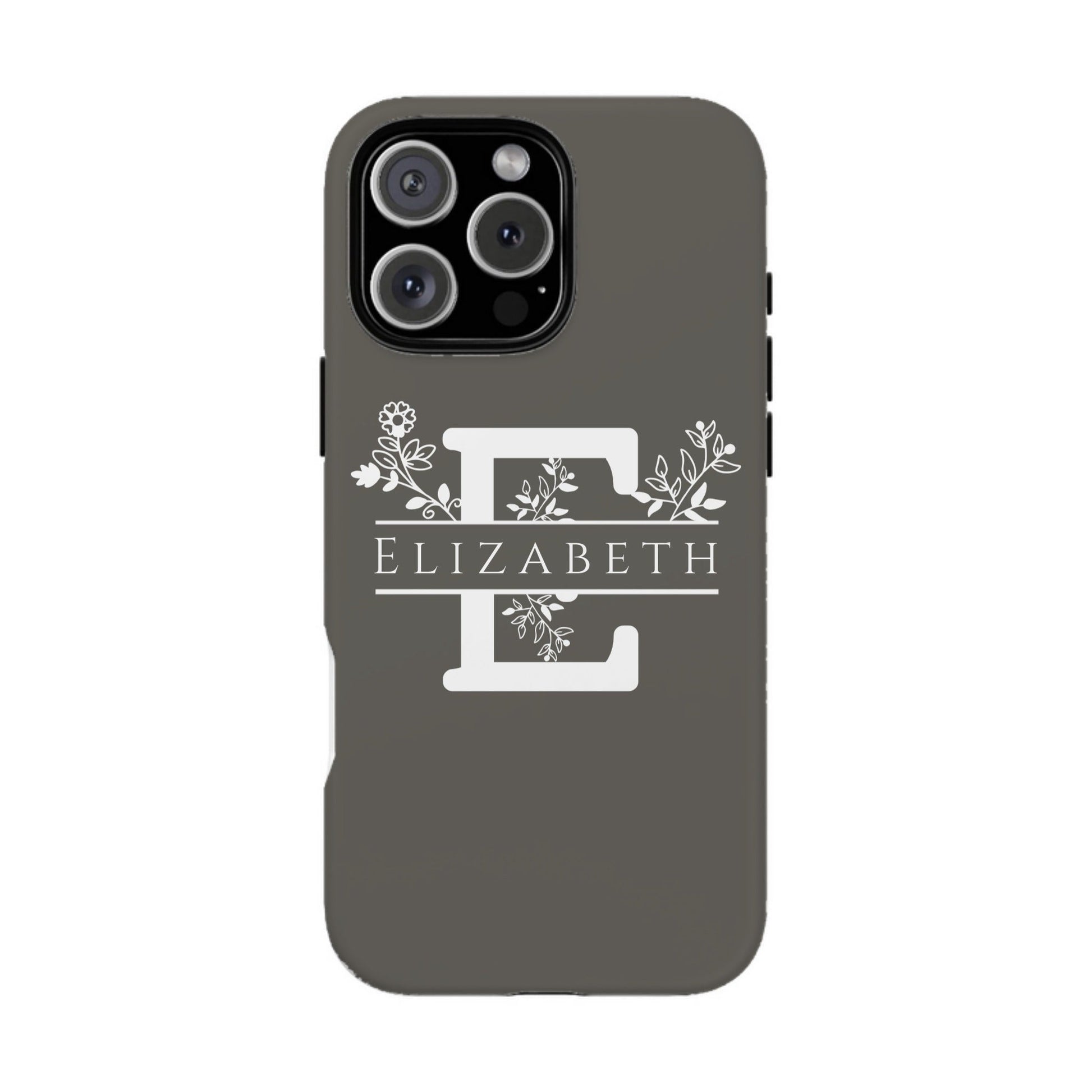 iphone case Pebble Path Floral Name & Initial