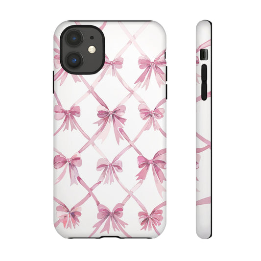 iphone case Pink Bow Lattice iPhone 11
