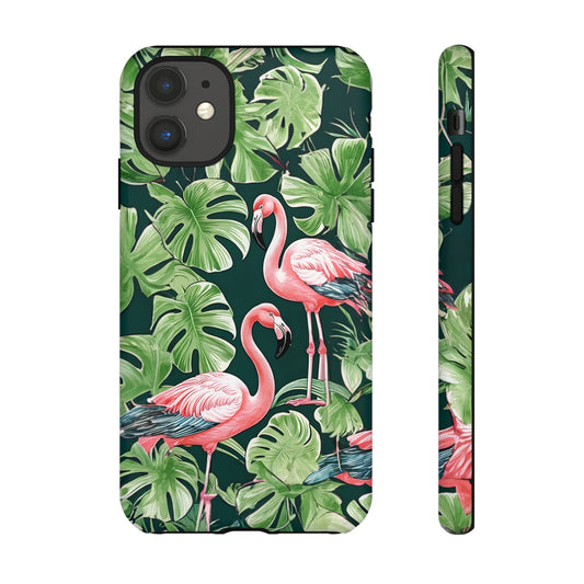 iphone case Pink Flamingos & Palms iPhone 11