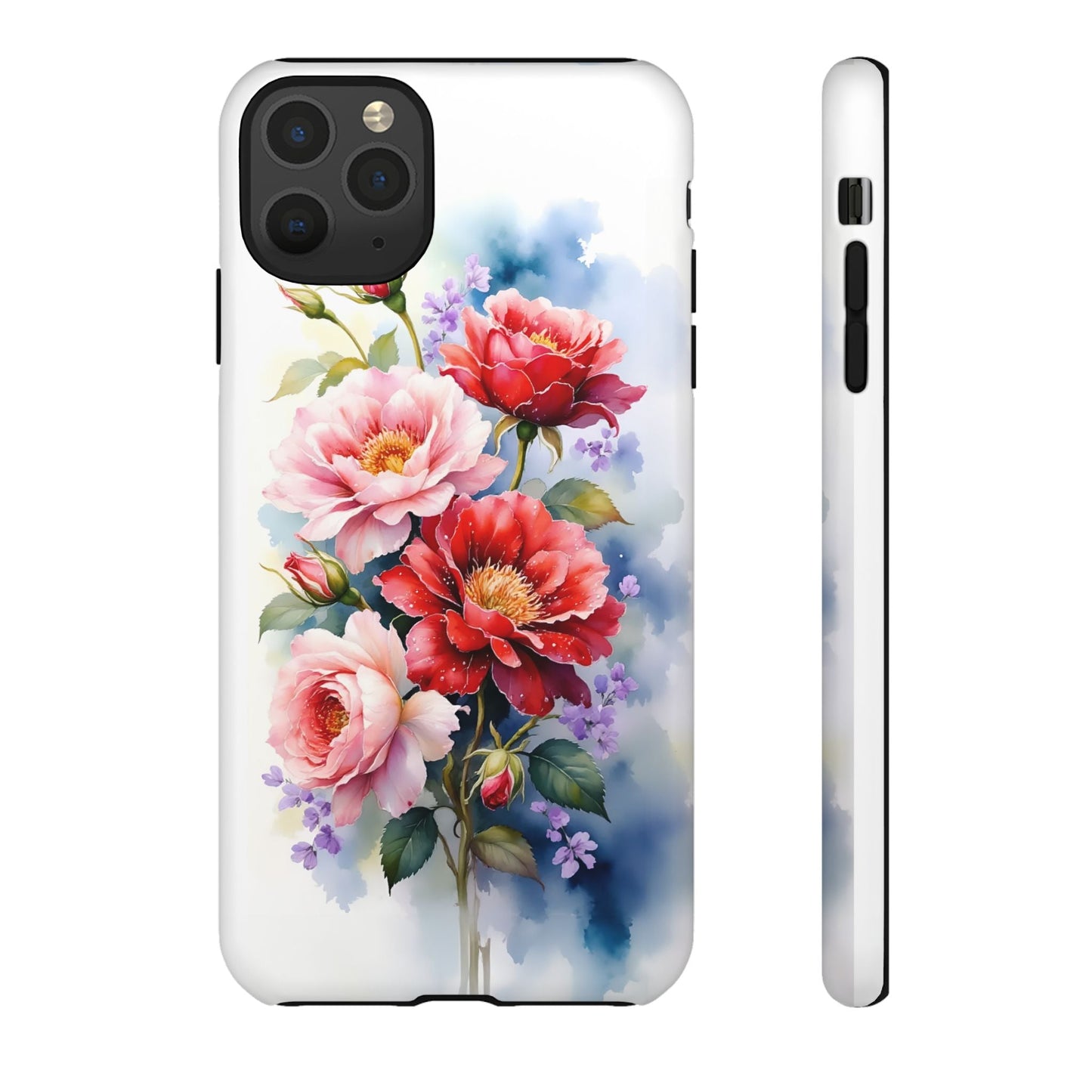 iphone case Pink & Red Peonies Watercolor iPhone 11 Pro Max