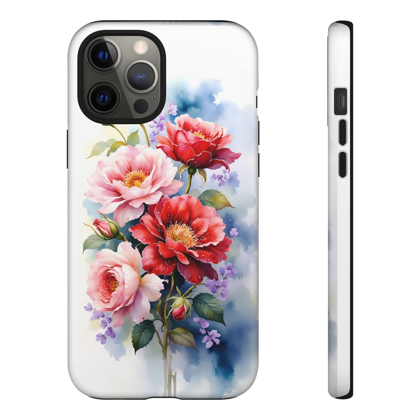 iphone case Pink & Red Peonies Watercolor iPhone 12 Pro Max