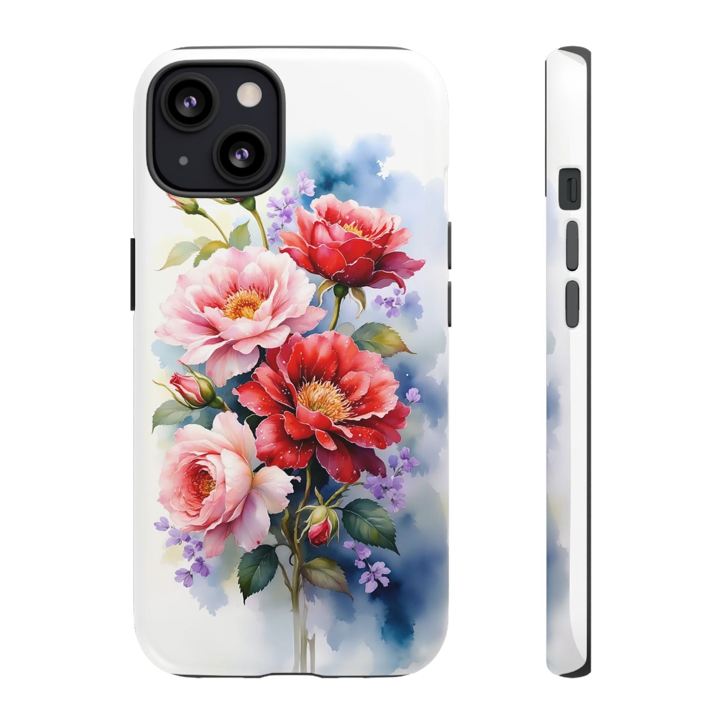 iphone case Pink & Red Peonies Watercolor iPhone 13