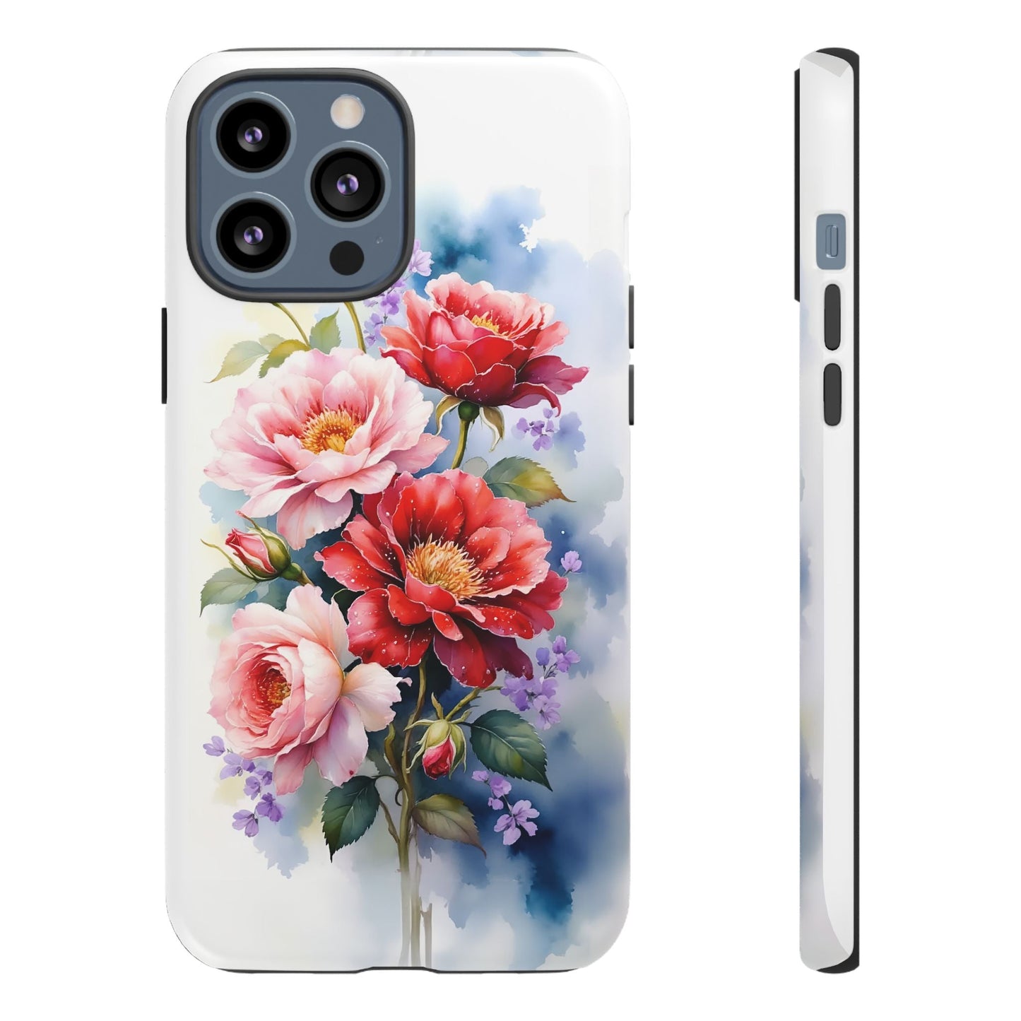 iphone case Pink & Red Peonies Watercolor iPhone 13 Pro Max