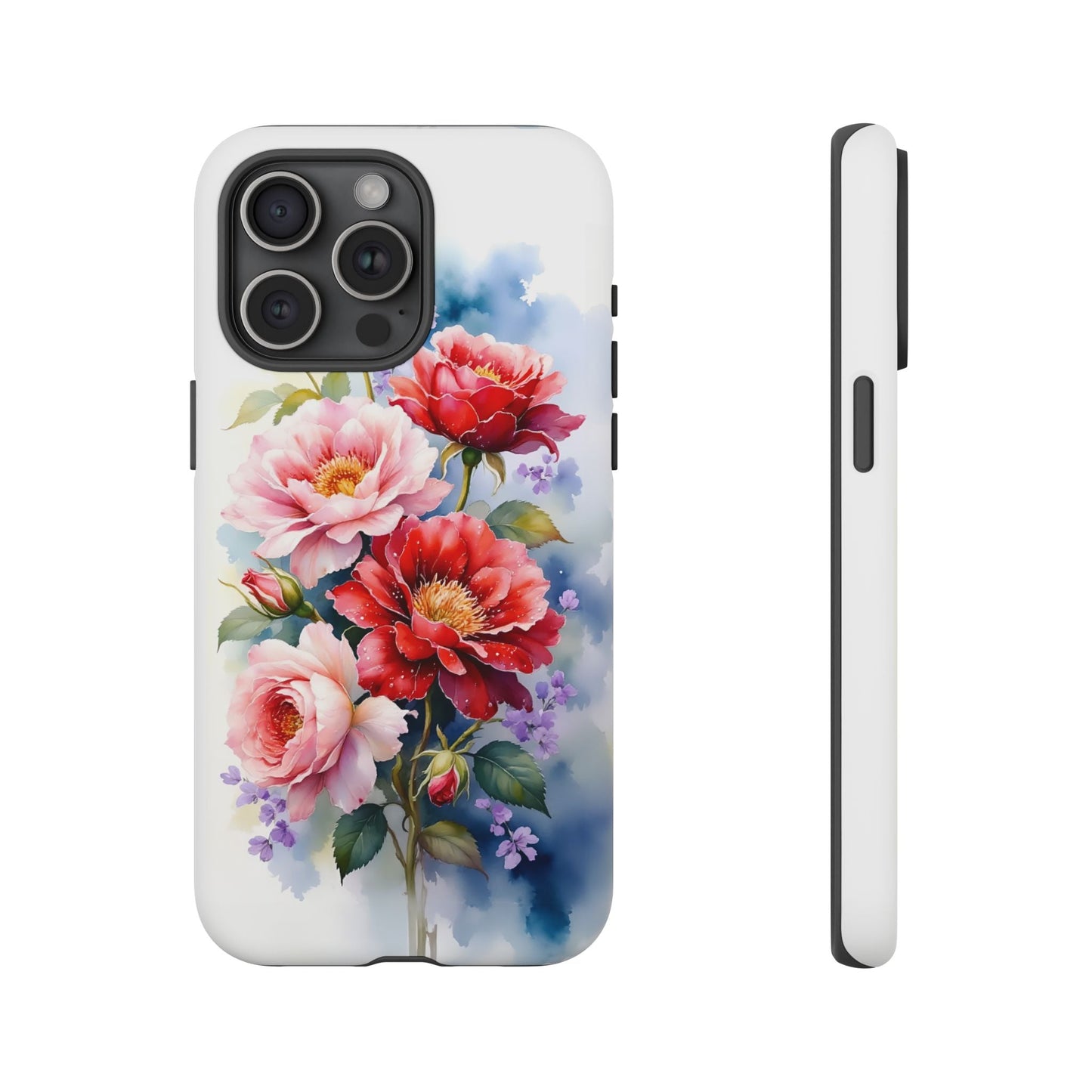 iphone case Pink & Red Peonies Watercolor iPhone 15 Pro Max