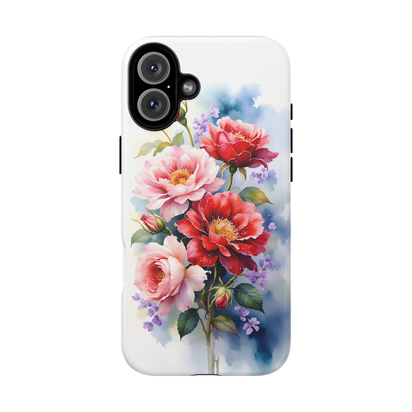 iphone case Pink & Red Peonies Watercolor iPhone 16 Plus