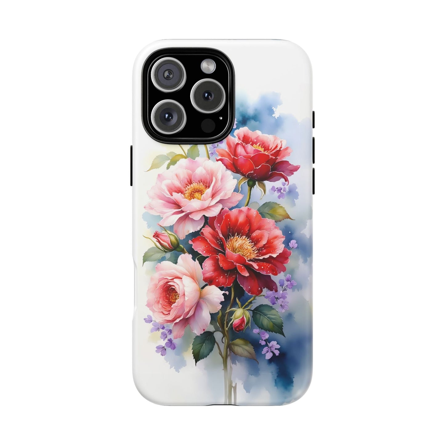 iphone case Pink & Red Peonies Watercolor iPhone 16 Pro Max