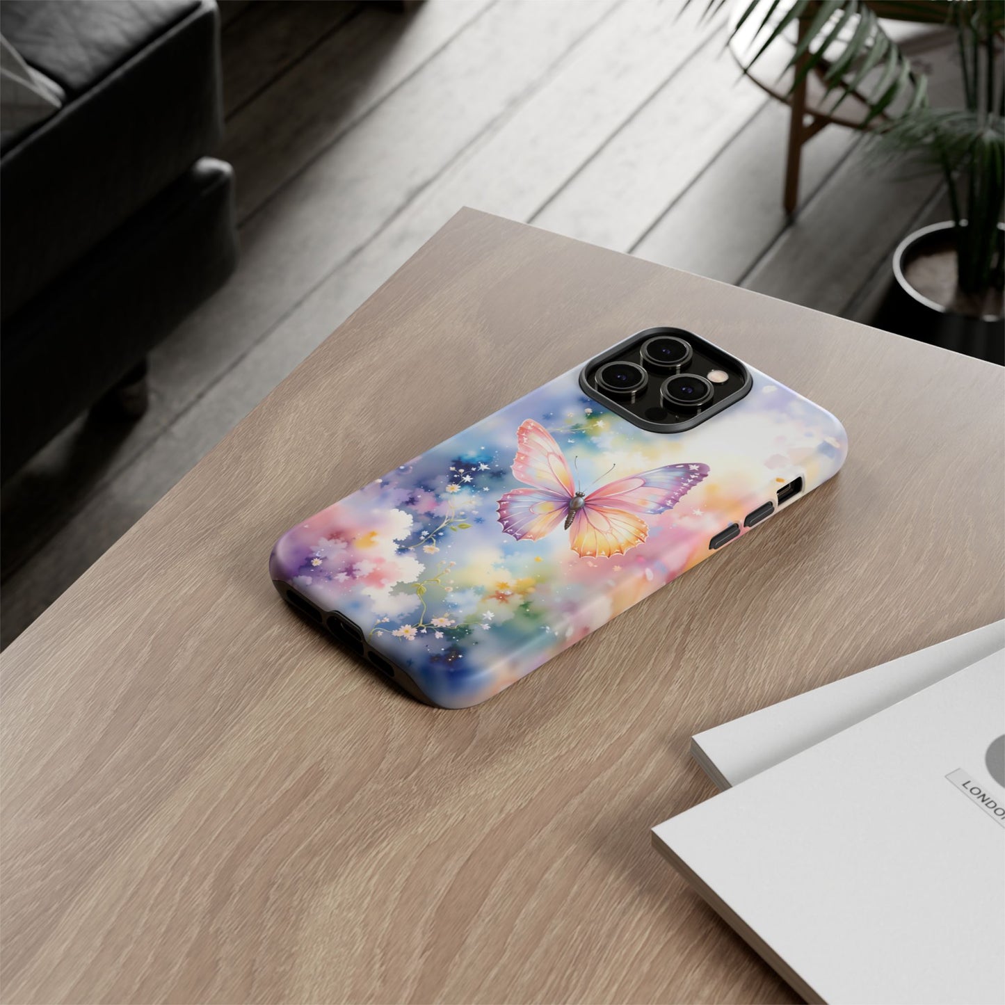 iphone case Rainbow Butterfly Flutter