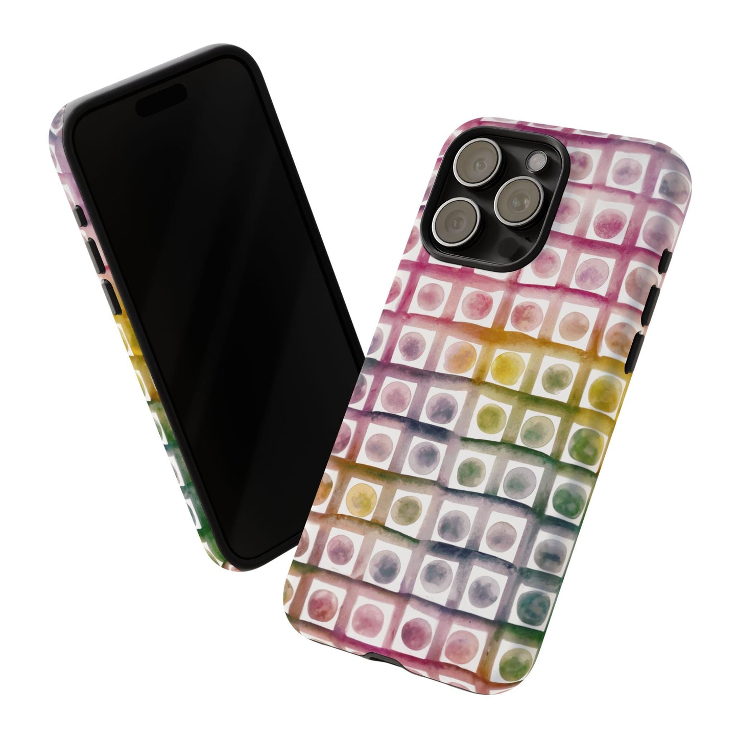 iphone case Rainbow Watercolor Mosaic