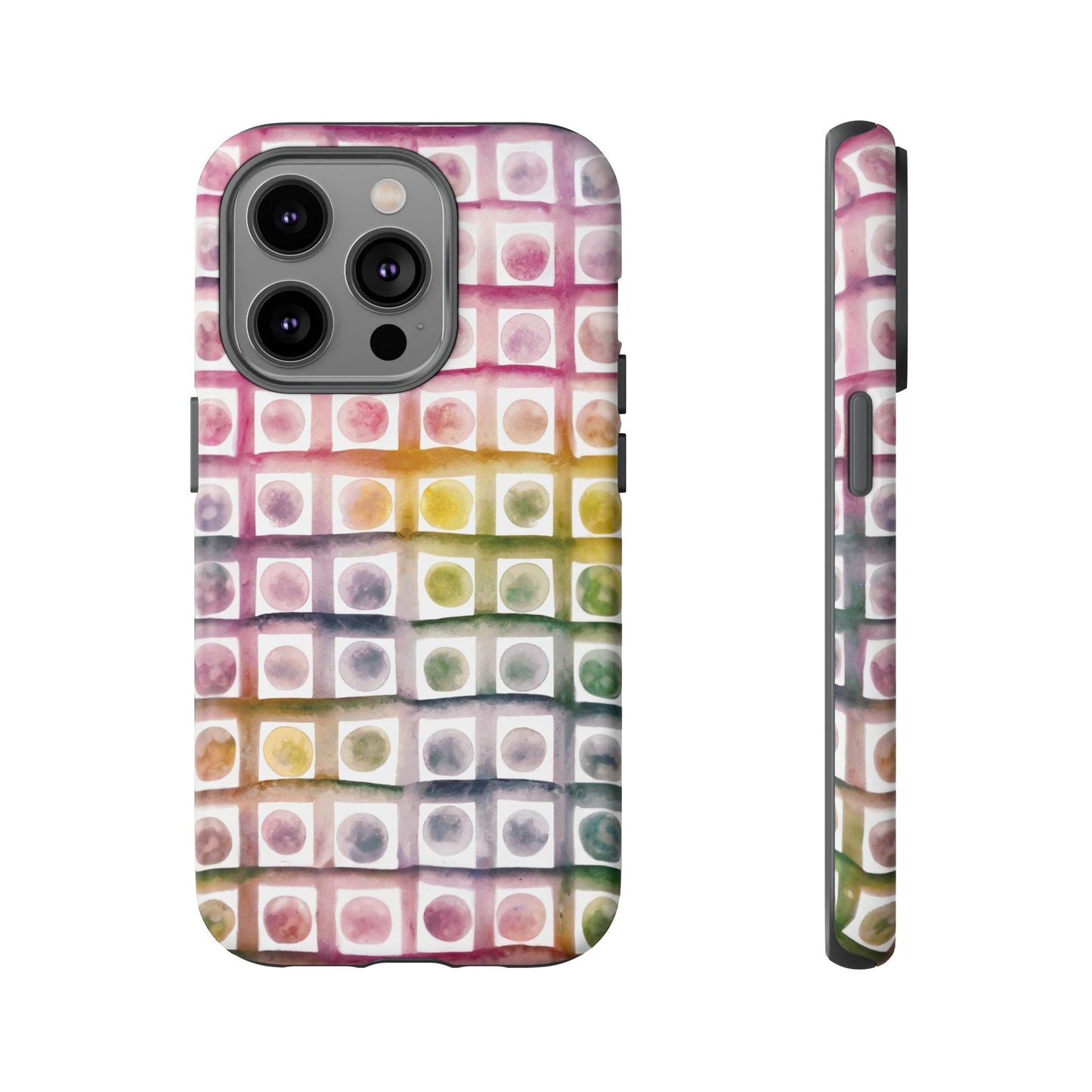 iphone case Rainbow Watercolor Mosaic iPhone 14 Pro