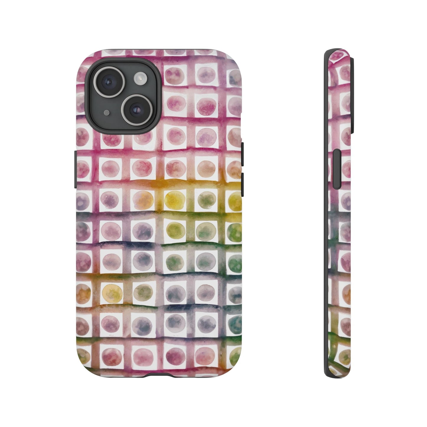iphone case Rainbow Watercolor Mosaic iPhone 15