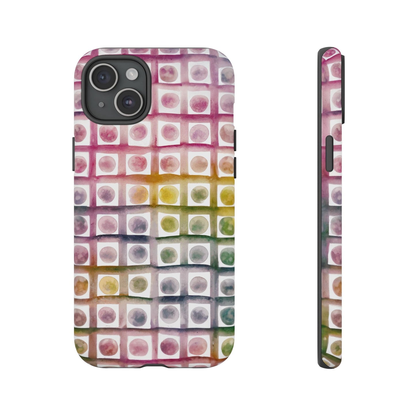 iphone case Rainbow Watercolor Mosaic iPhone 15 Plus