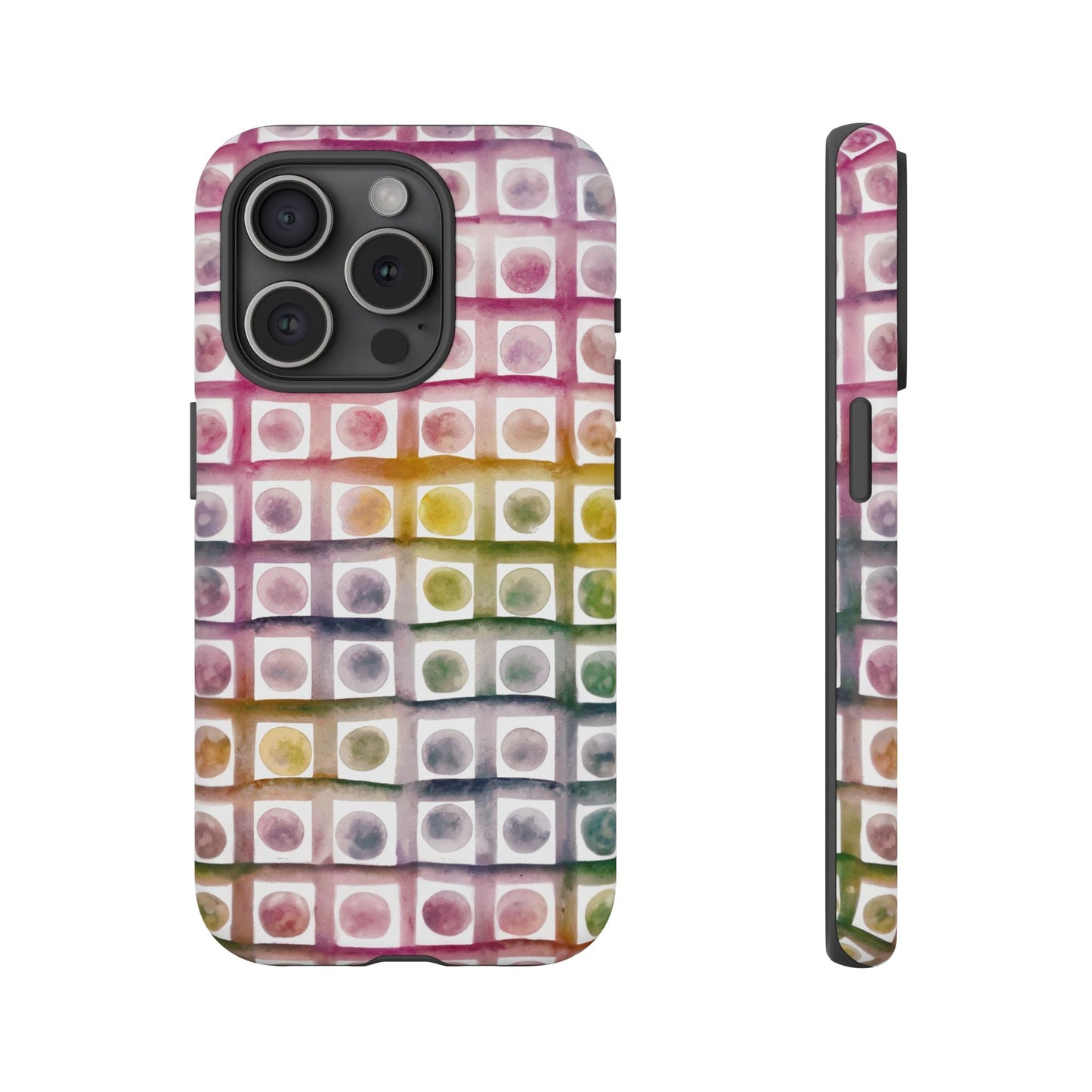 iphone case Rainbow Watercolor Mosaic iPhone 15 Pro