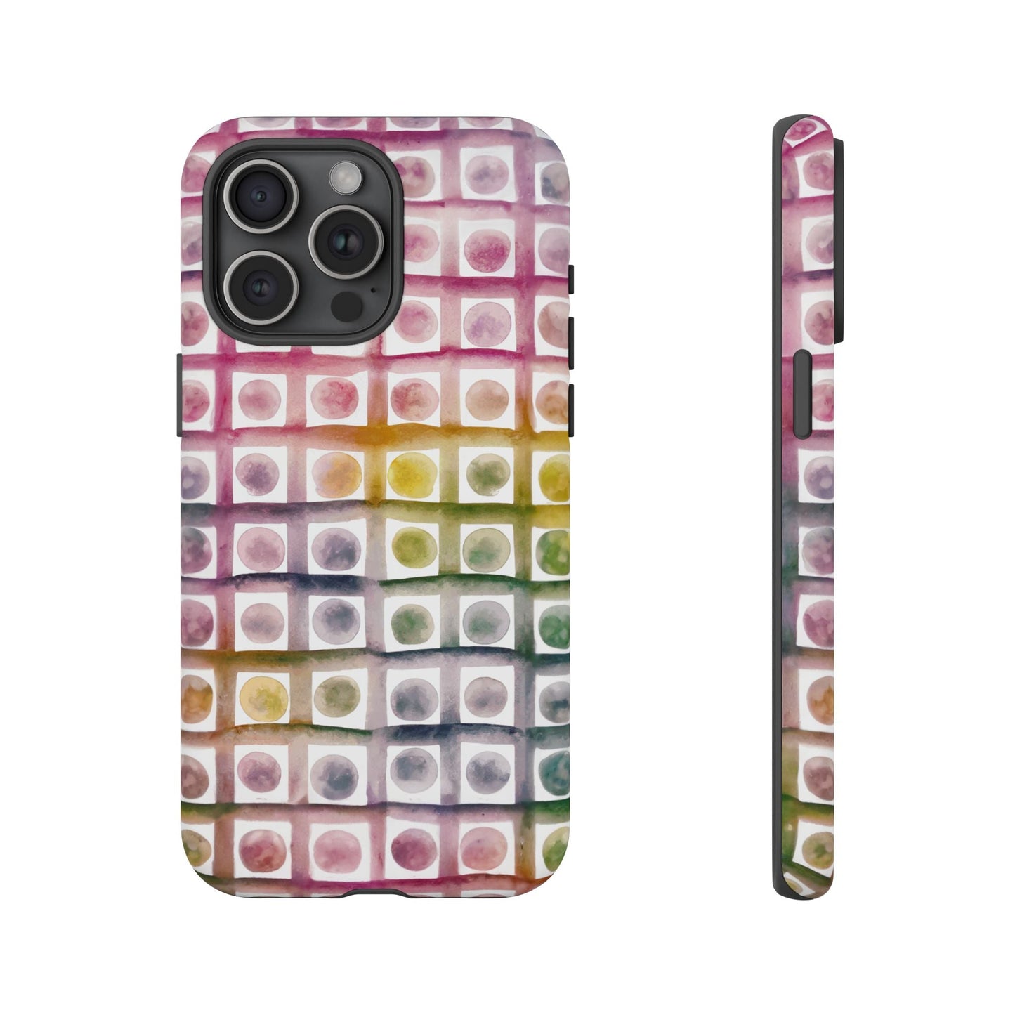 iphone case Rainbow Watercolor Mosaic iPhone 15 Pro Max