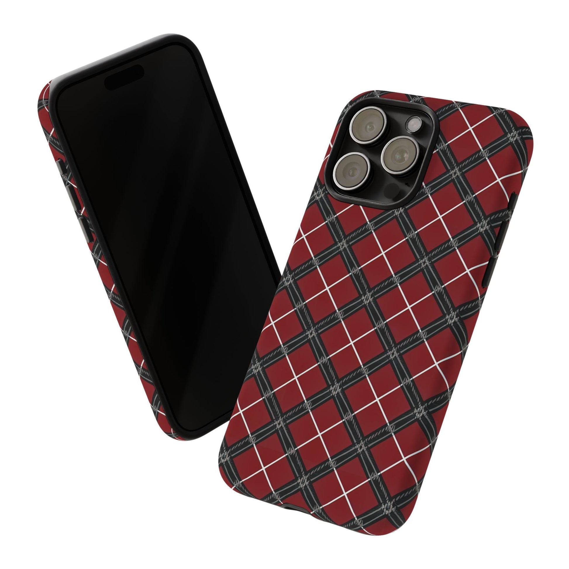 iphone case Regal Crimson Argyle