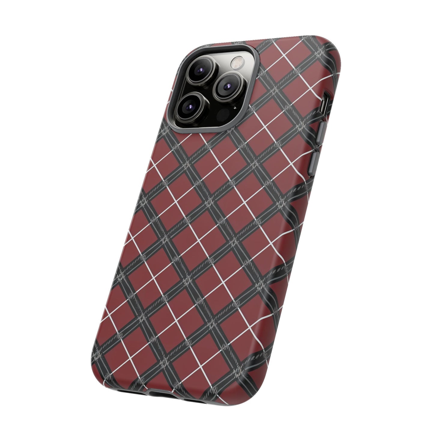 iphone case Regal Crimson Argyle