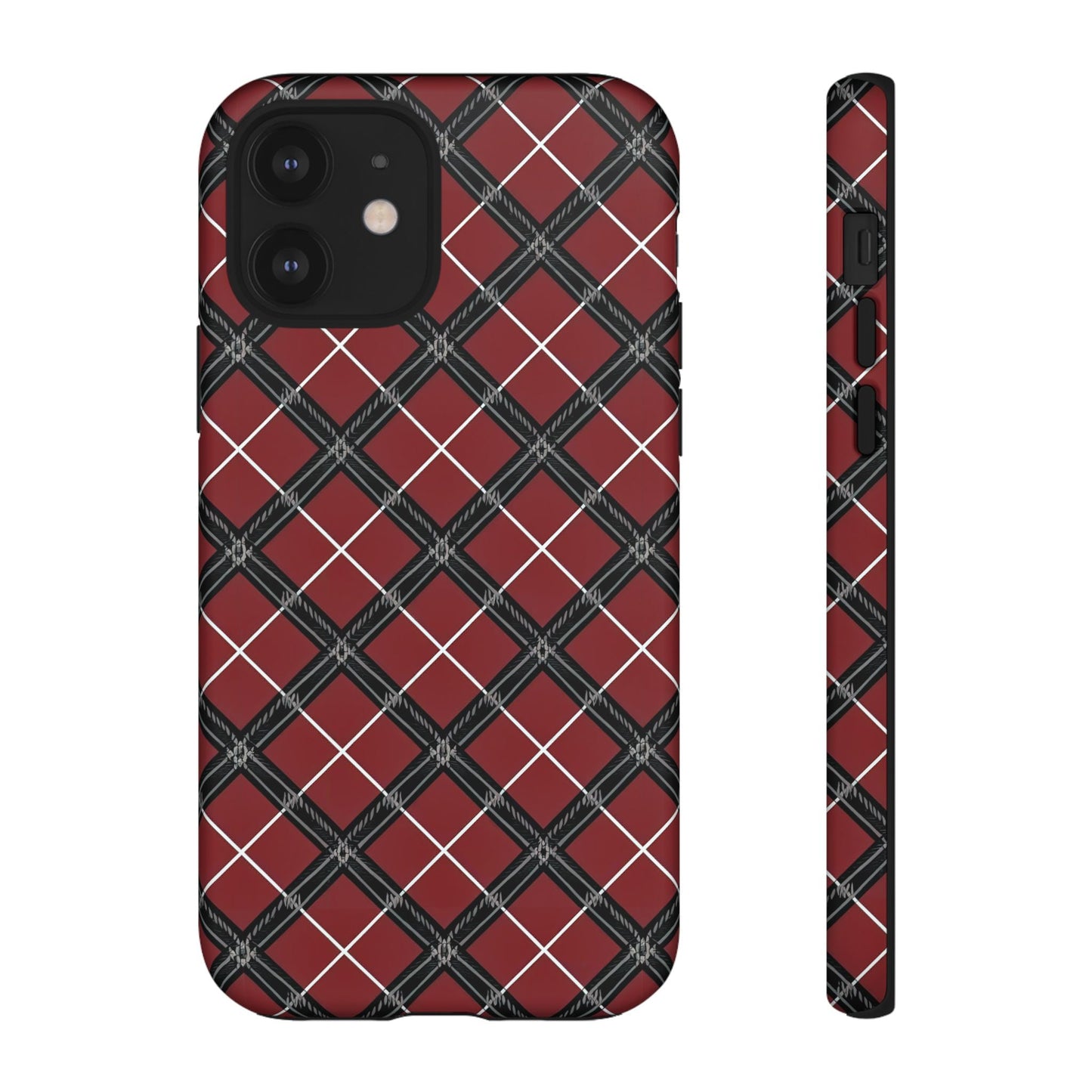 iphone case Regal Crimson Argyle iPhone 12