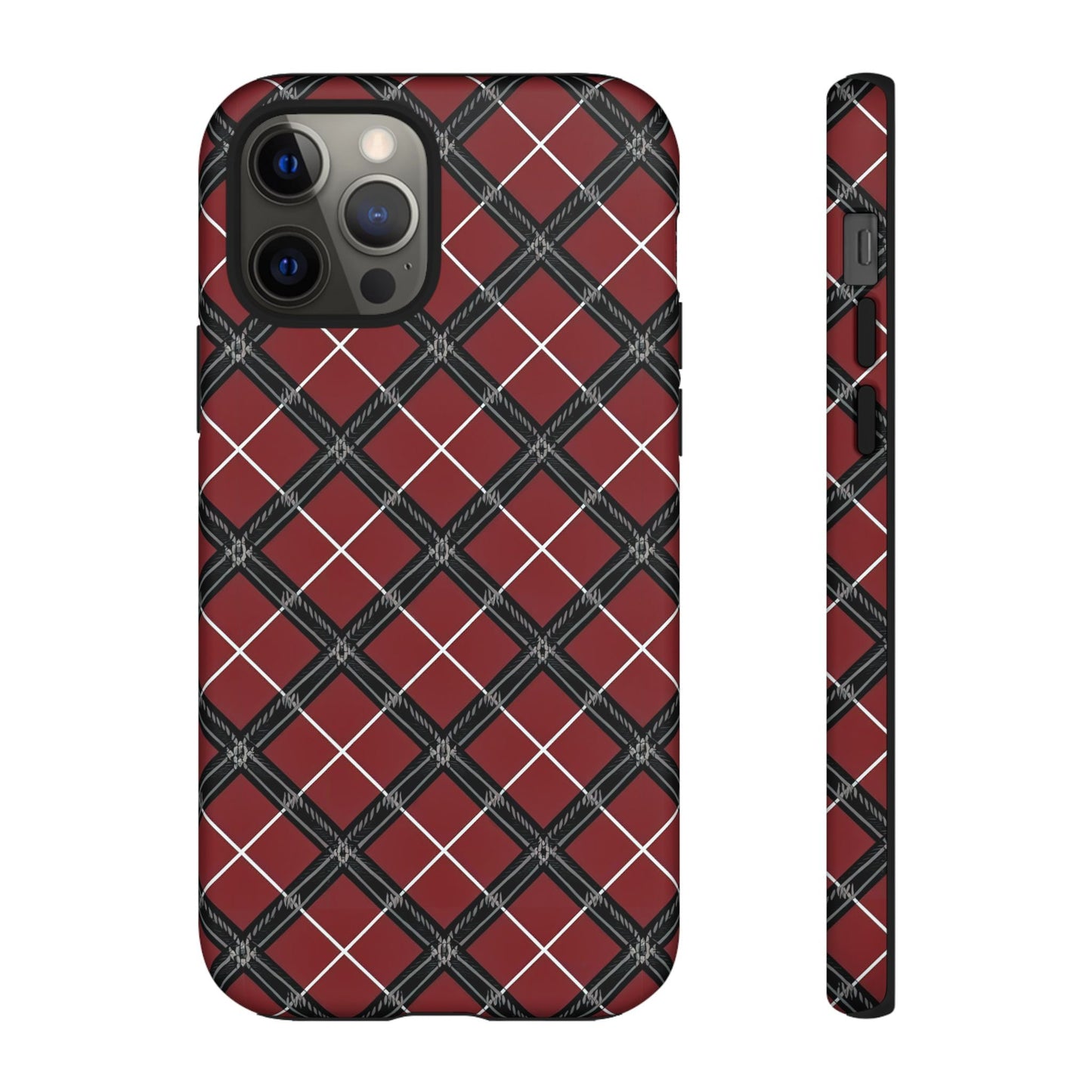 iphone case Regal Crimson Argyle iPhone 12 Pro