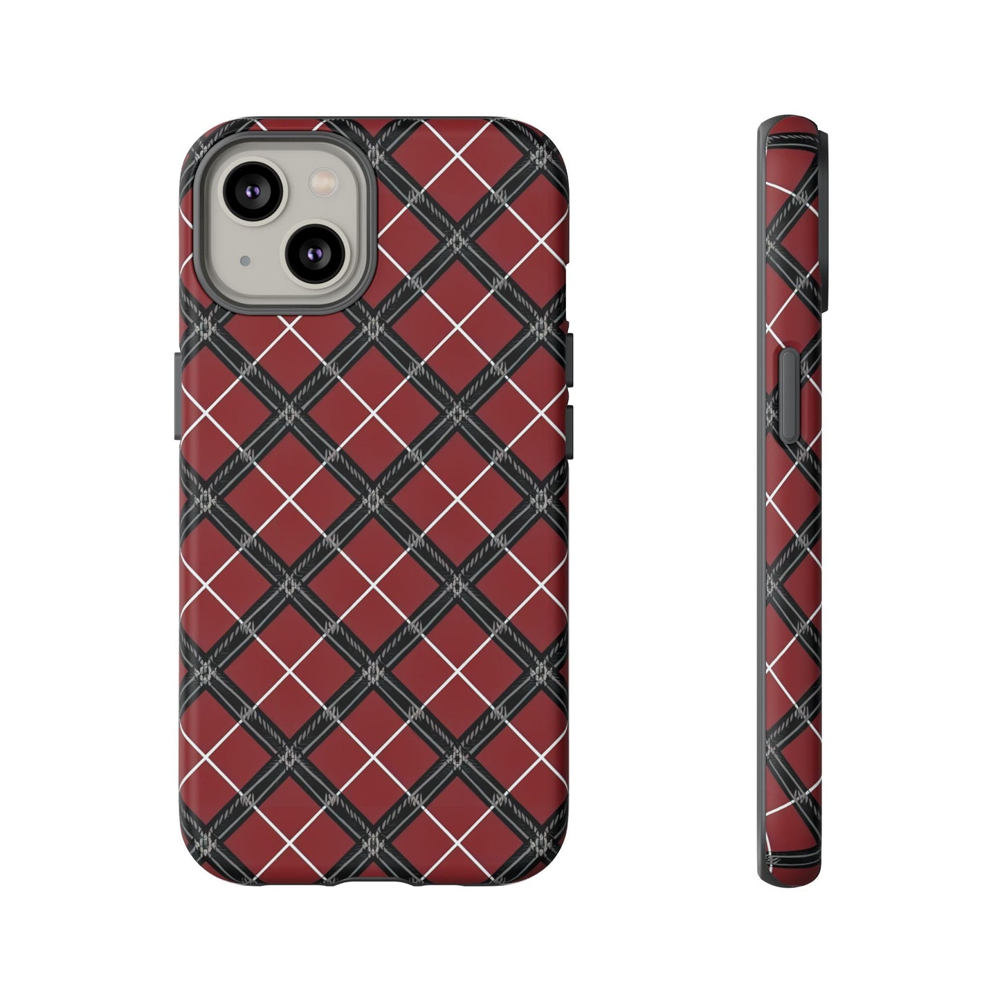 iphone case Regal Crimson Argyle iPhone 14