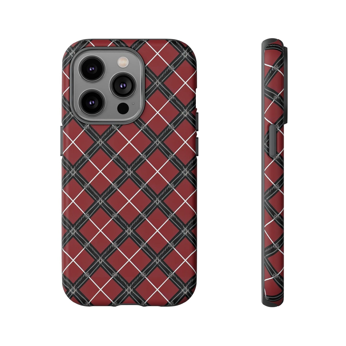 iphone case Regal Crimson Argyle iPhone 14 Pro