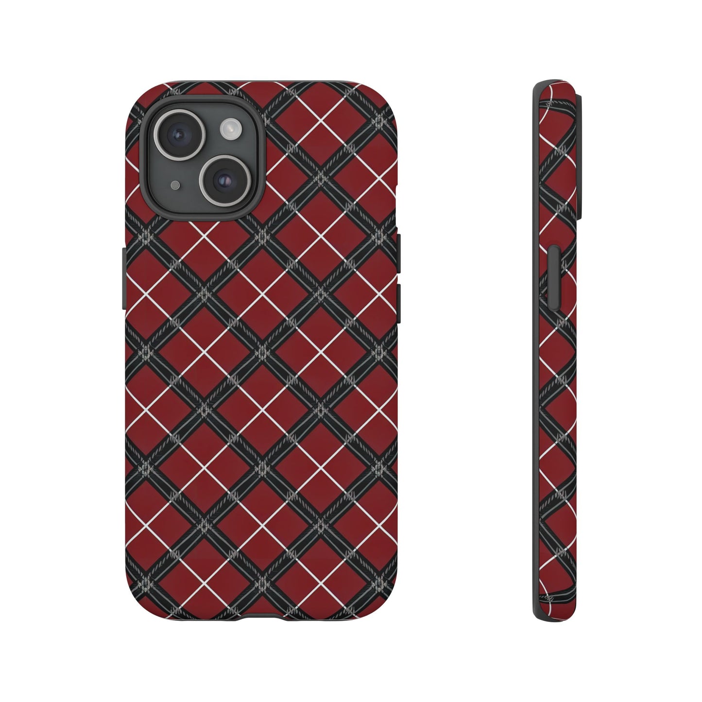 iphone case Regal Crimson Argyle iPhone 15